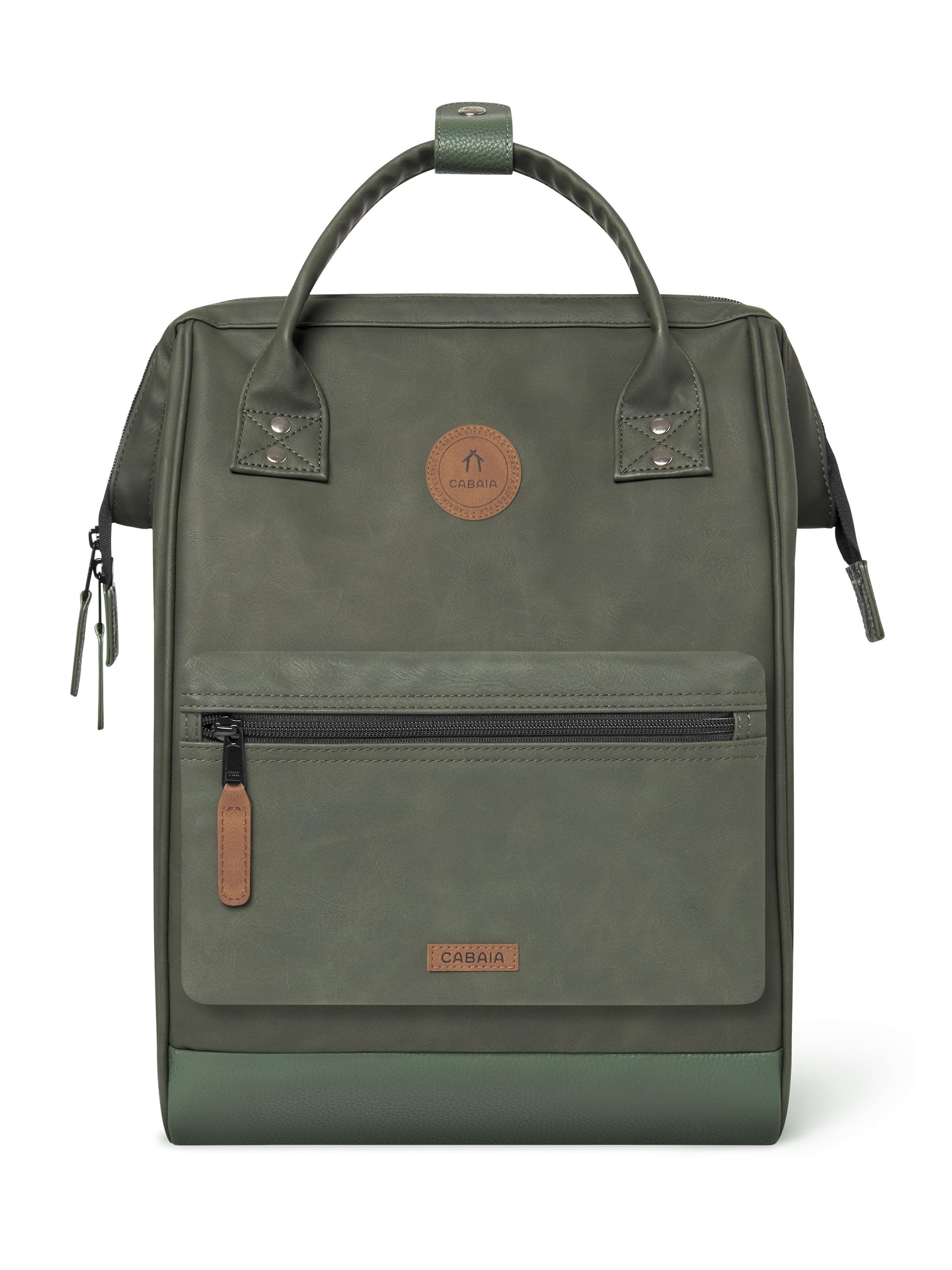 Rucksack aus Kunstleder "Adventurer Medium" Busan Dark Olive