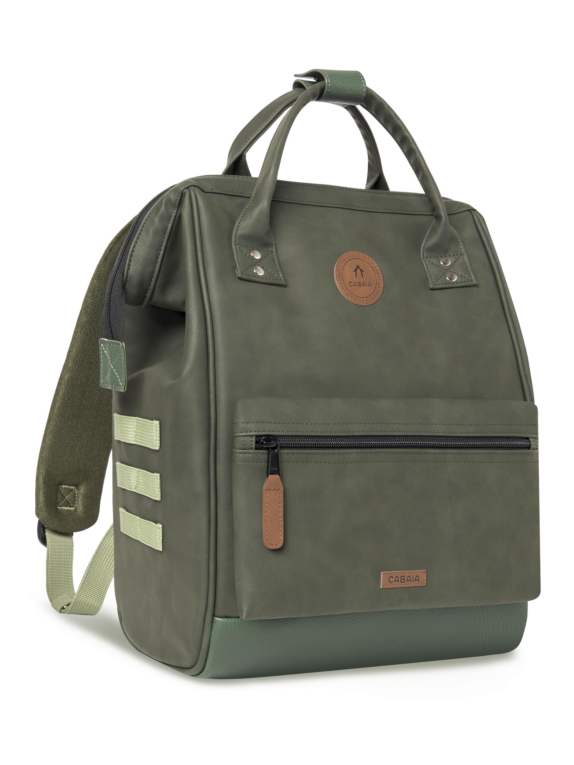 Rucksack aus Kunstleder "Adventurer Medium" Busan Dark Olive