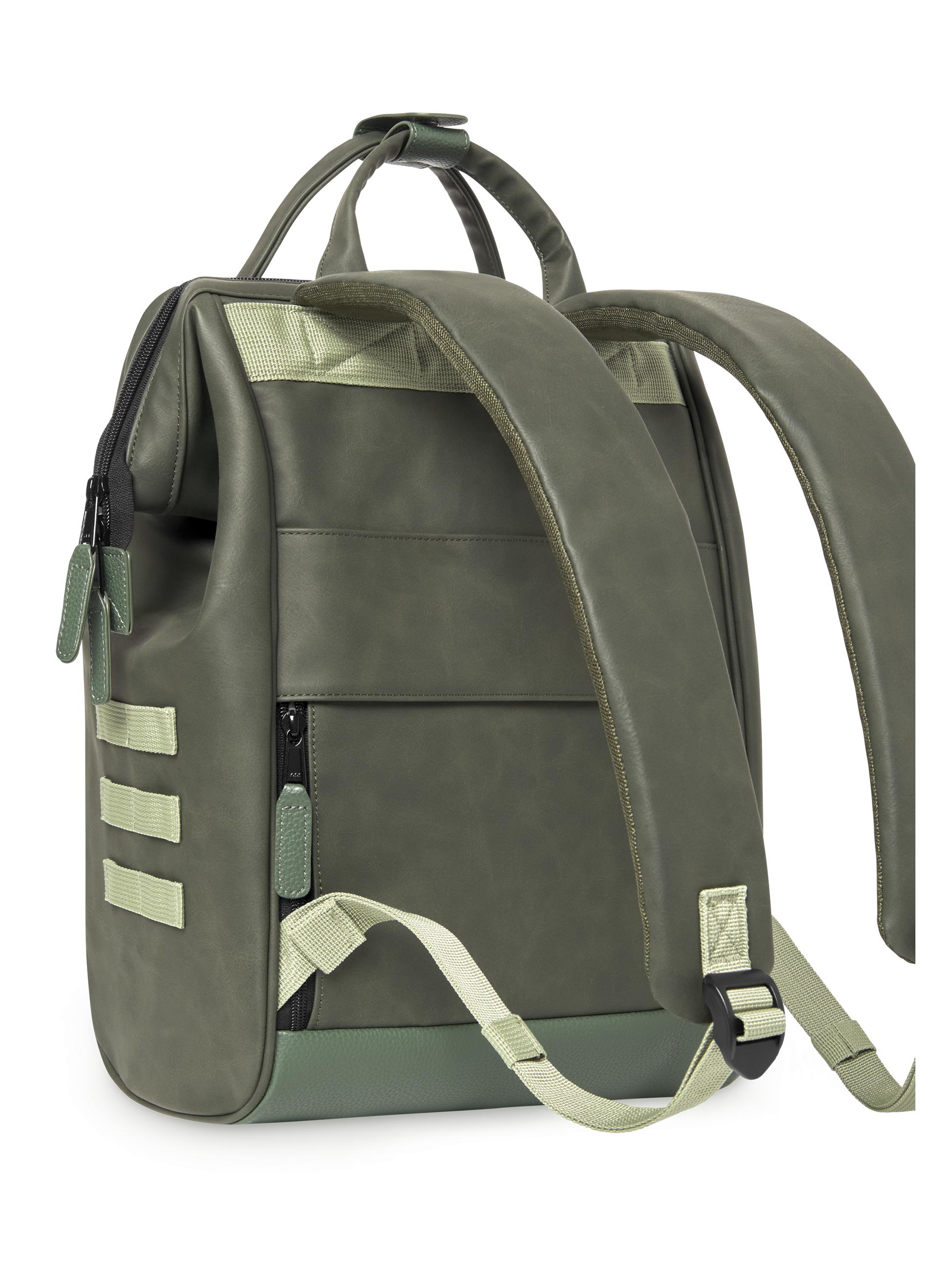 Rucksack aus Kunstleder "Adventurer Medium" Busan Dark Olive