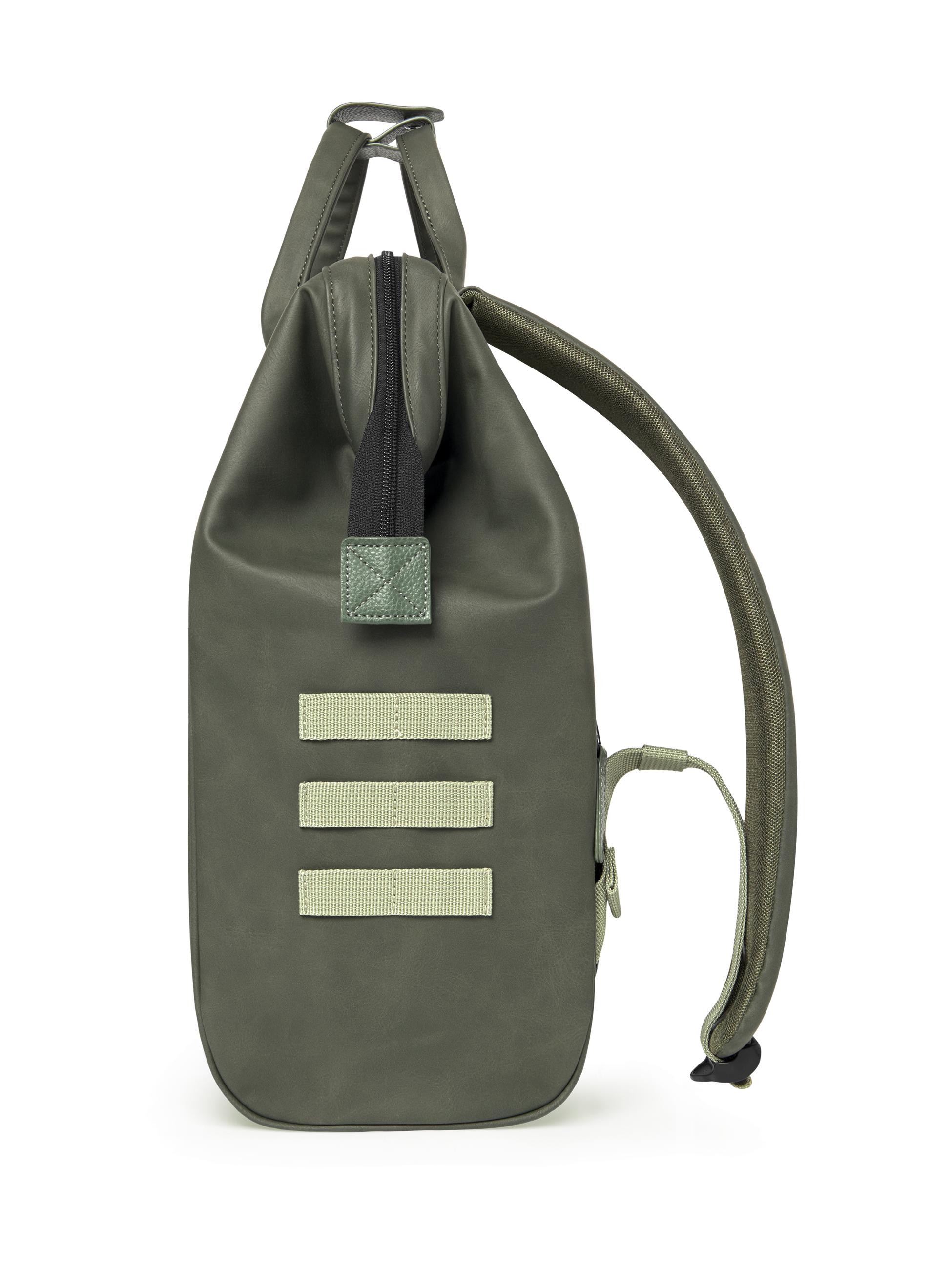 Rucksack aus Kunstleder "Adventurer Medium" Busan Dark Olive