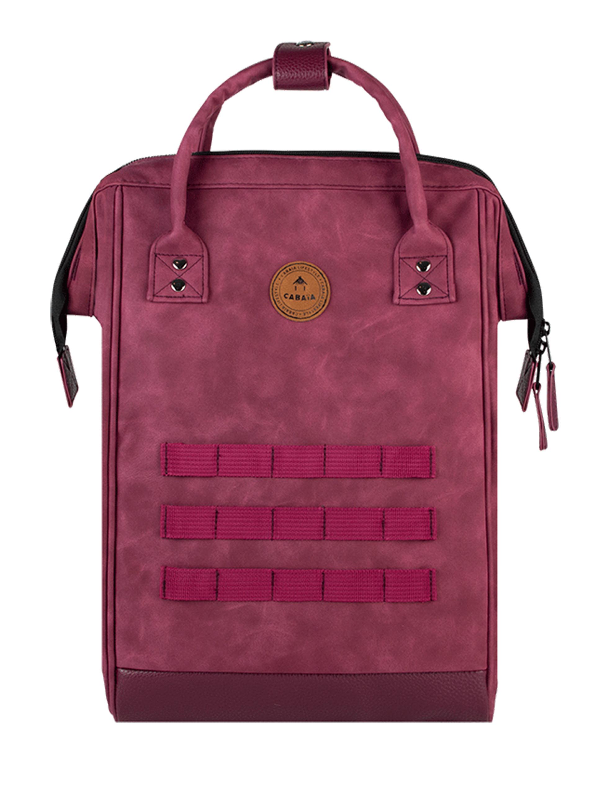 Rucksack aus Kunstleder "Adventurer Medium" Delhi Bordeaux