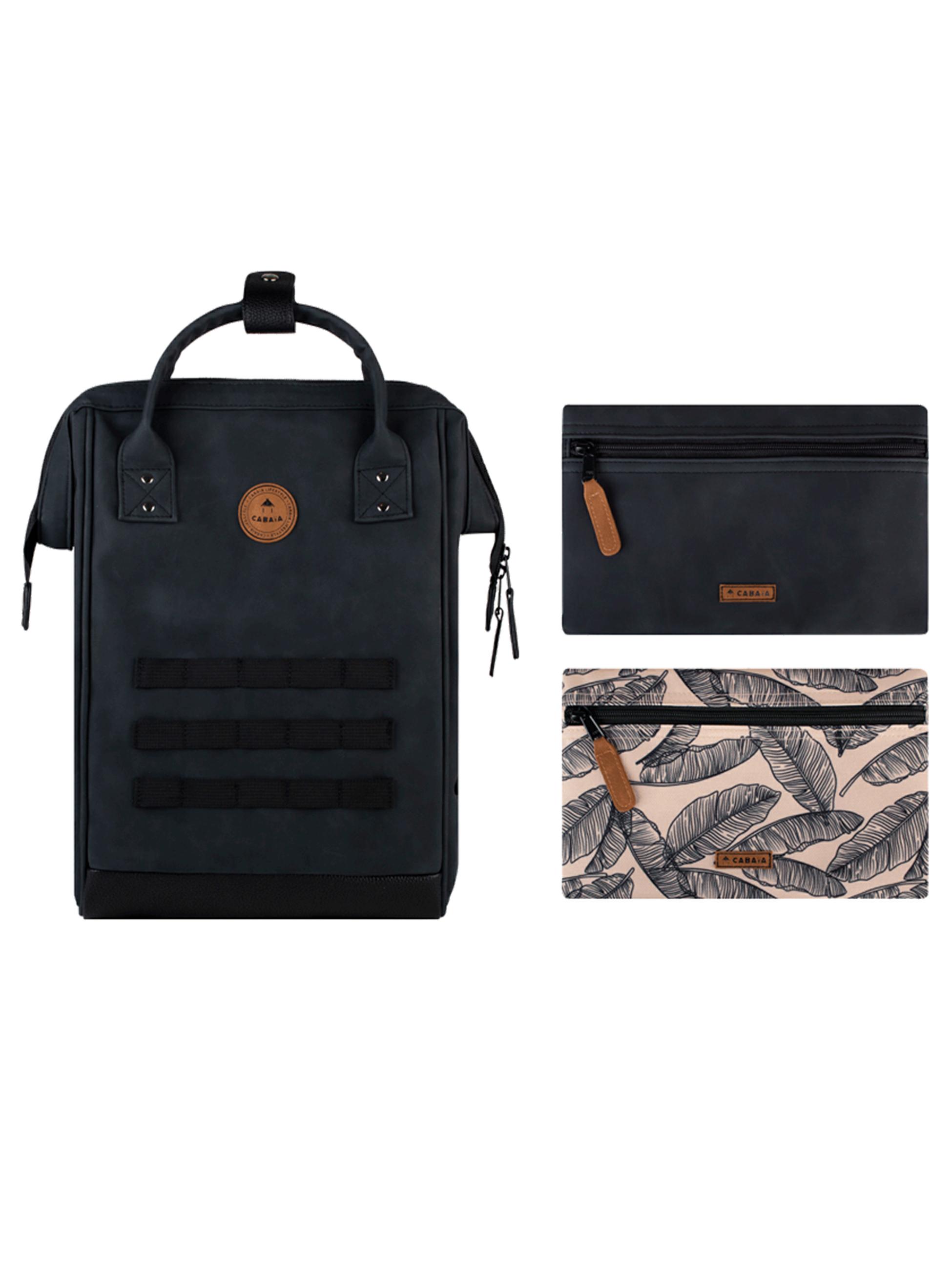 Rucksack aus Kunstleder "Adventurer Medium" Le Havre Black