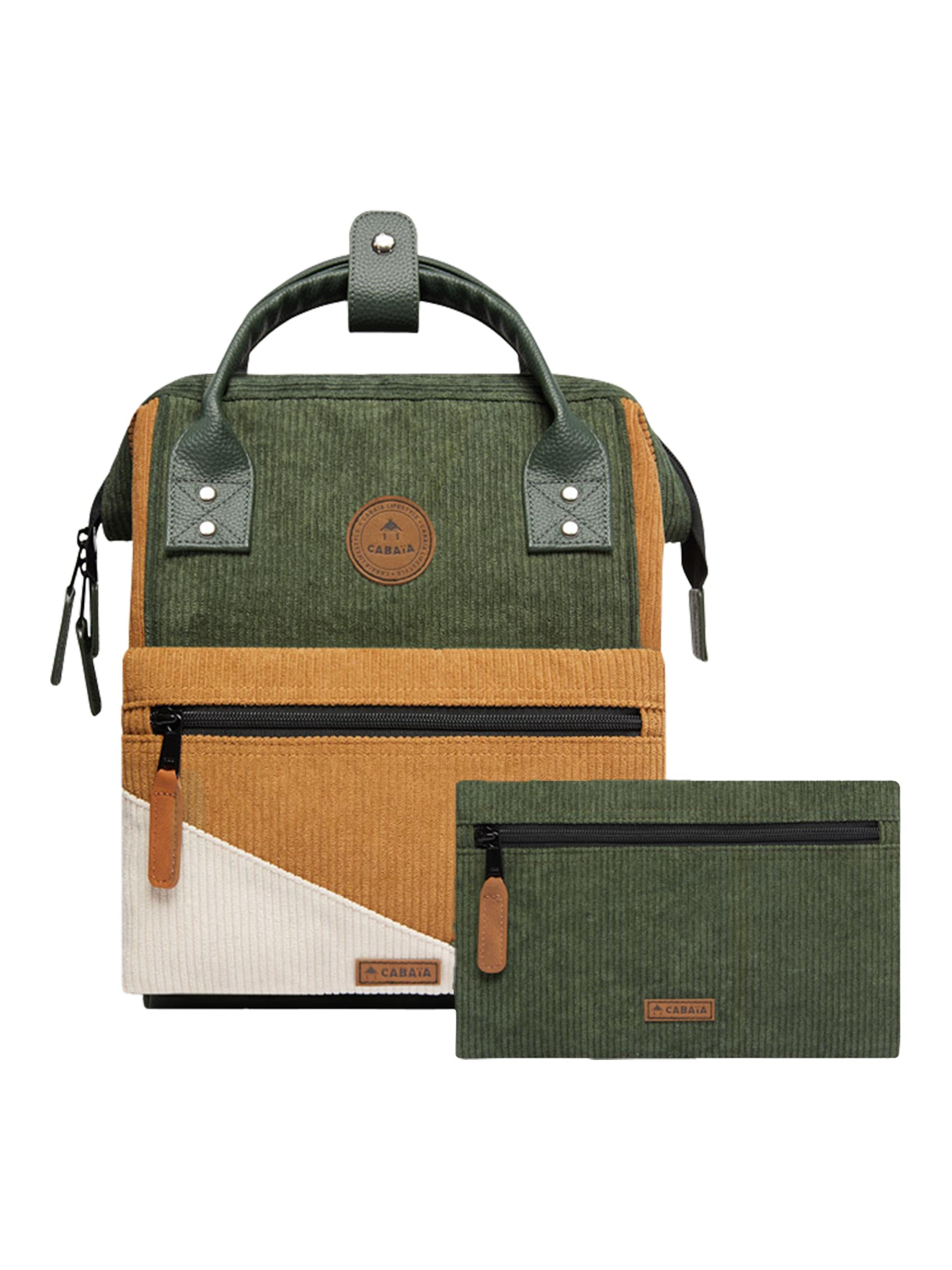 Rucksack Adventurer Small Cord Recycled Doha Green