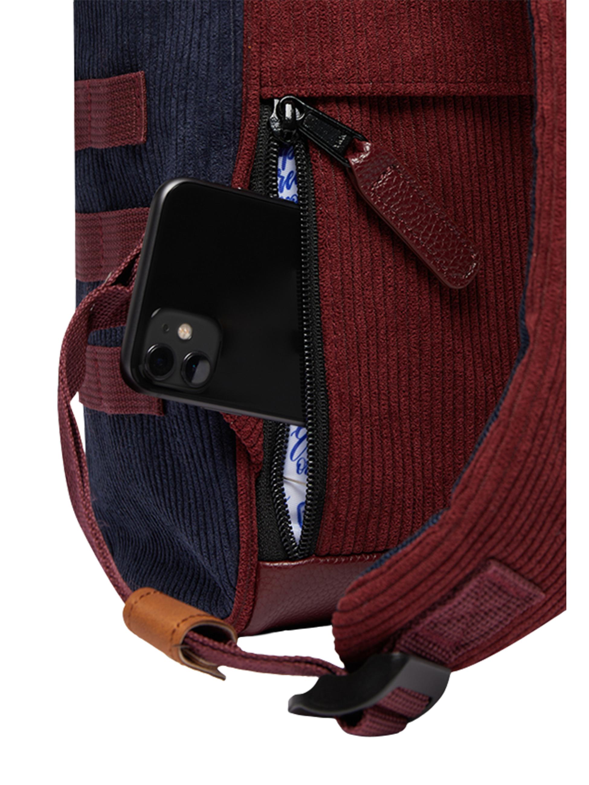 Rucksack Adventurer Small Cord Recycled Radom Bordeaux