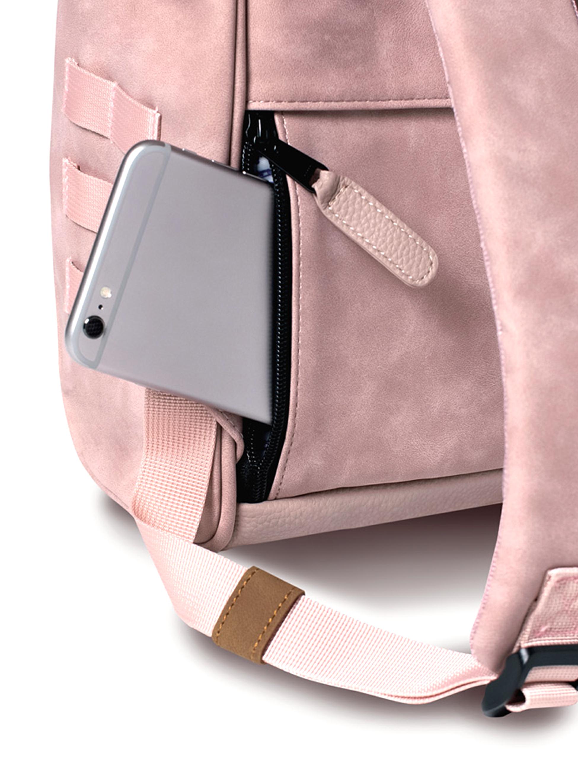 Rucksack-Tasche Adventurer Small Vegan Nubuck Male Pink