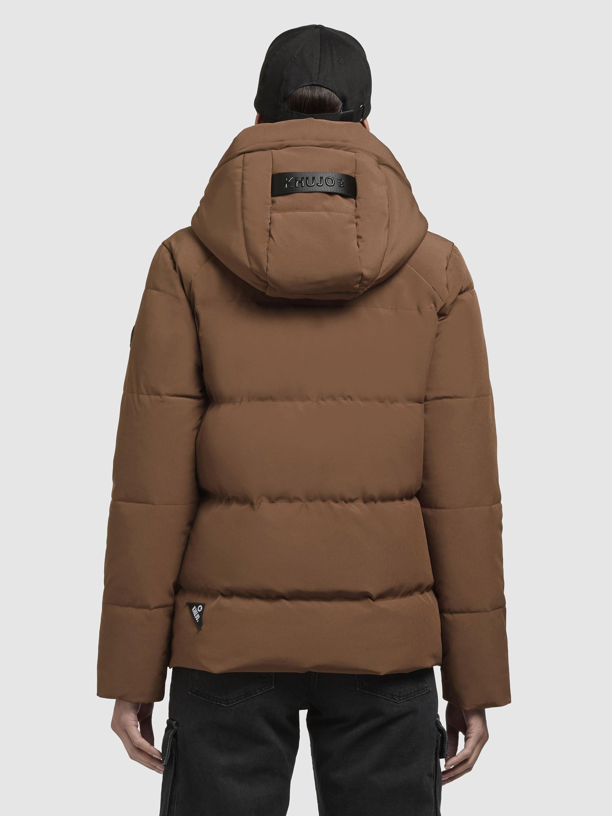 Warme Winter Steppjacke "Fanc2-YM" Buff Brown