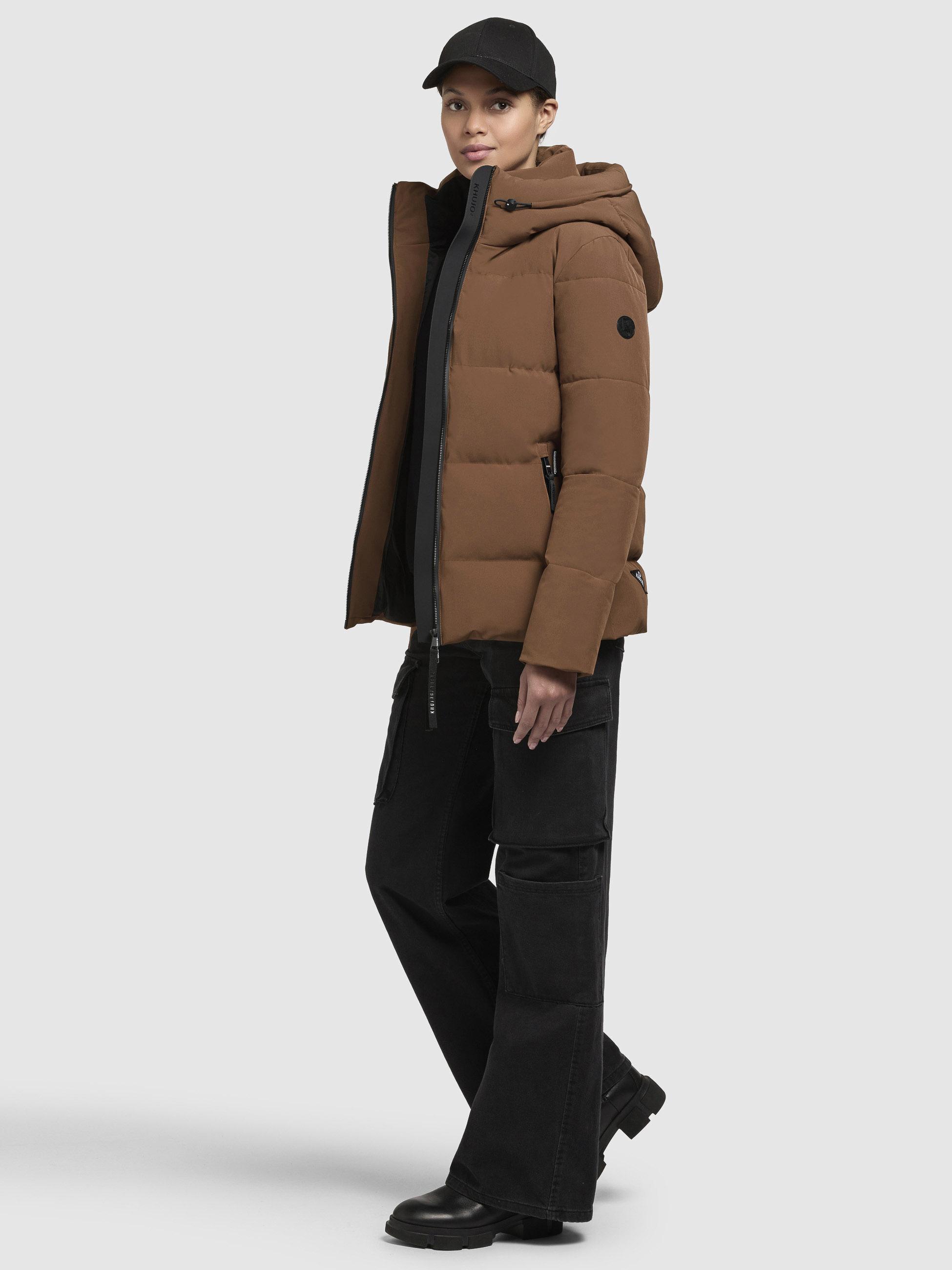 Warme Winter Steppjacke "Fanc2-YM" Buff Brown