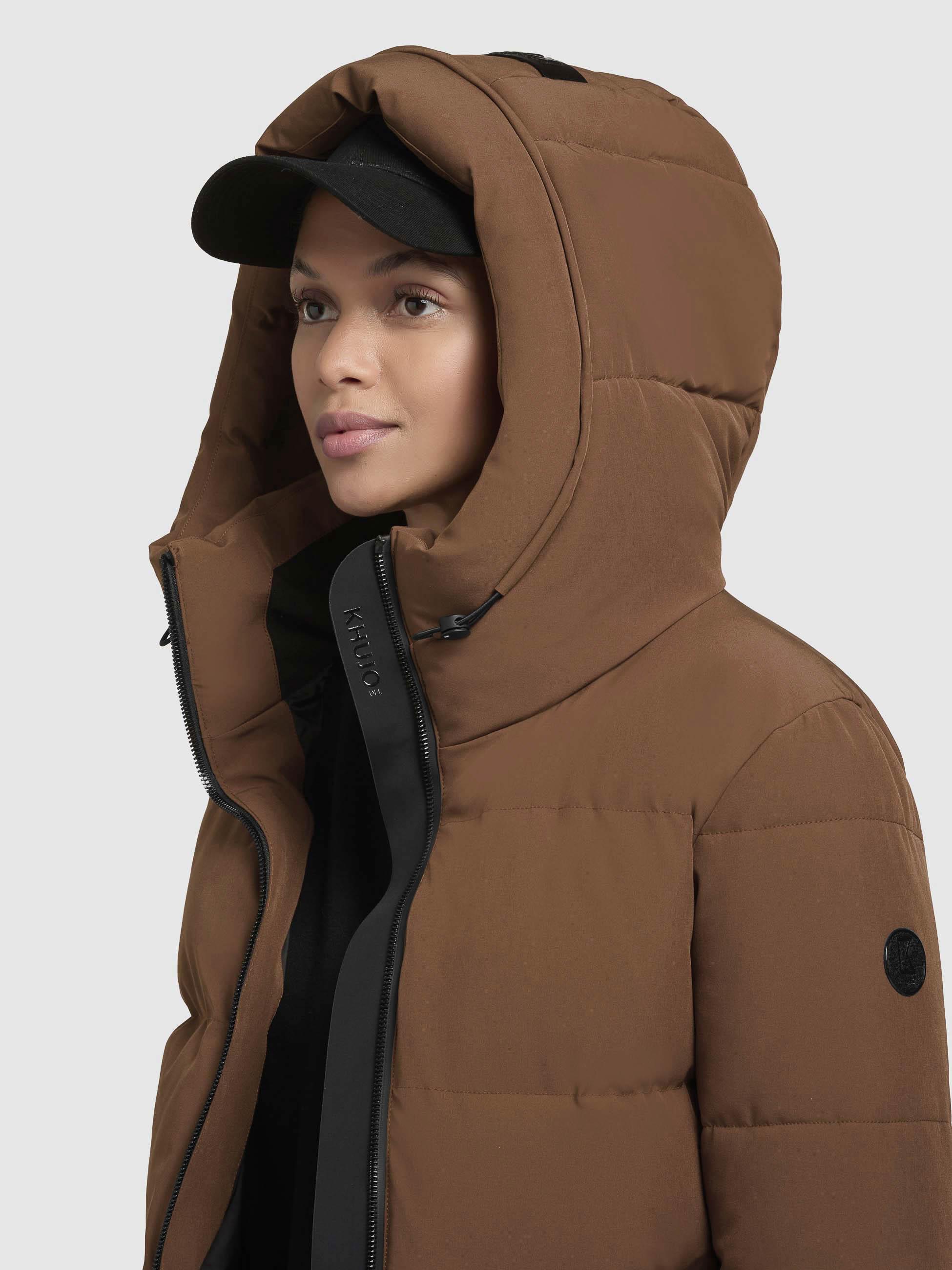 Warme Winter Steppjacke "Fanc2-YM" Buff Brown