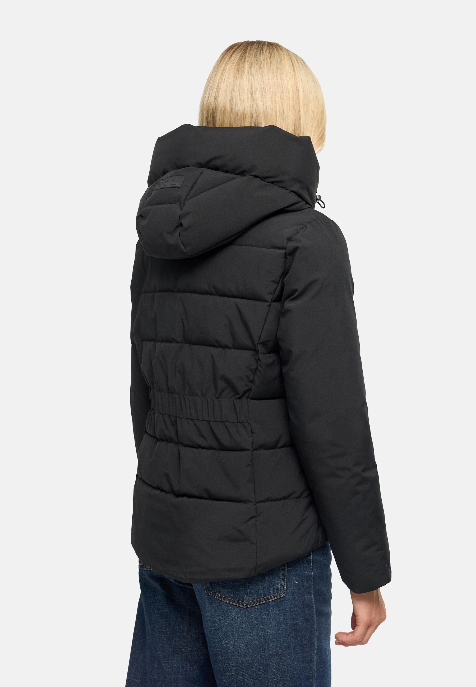 Warme Steppjacke mit verstellbarer Kapuze "Akiliaa 16" Black