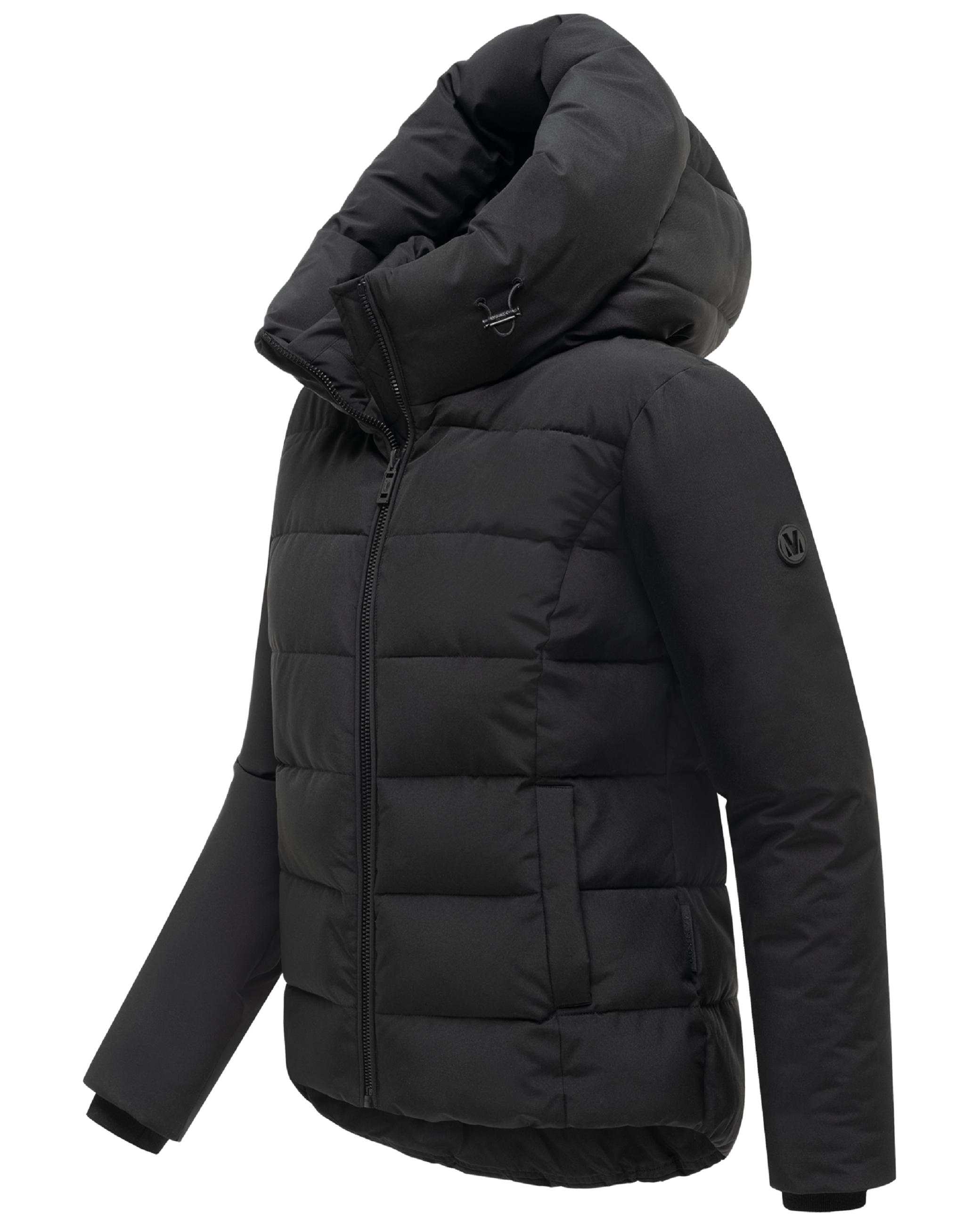 Warme Steppjacke mit verstellbarer Kapuze "Akiliaa 16" Black