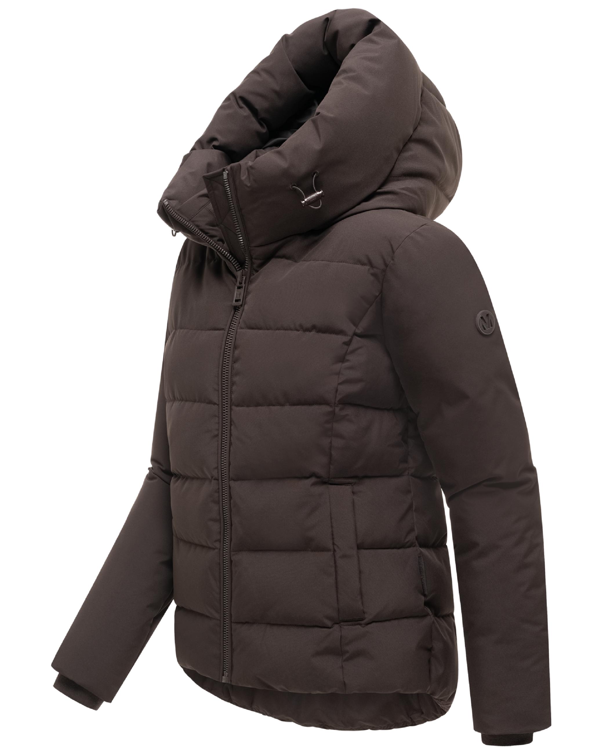 Warme Steppjacke mit verstellbarer Kapuze "Akiliaa 16" Choco
