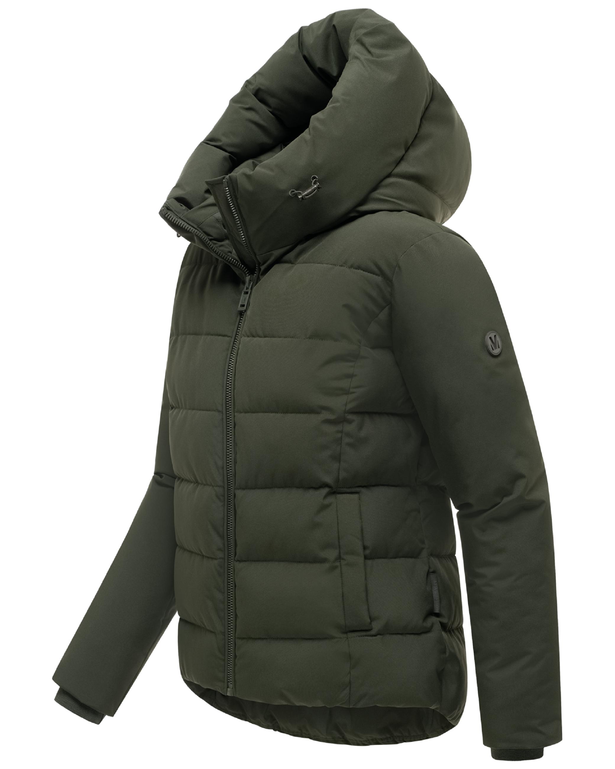 Warme Steppjacke mit verstellbarer Kapuze "Akiliaa 16" Dark Olive