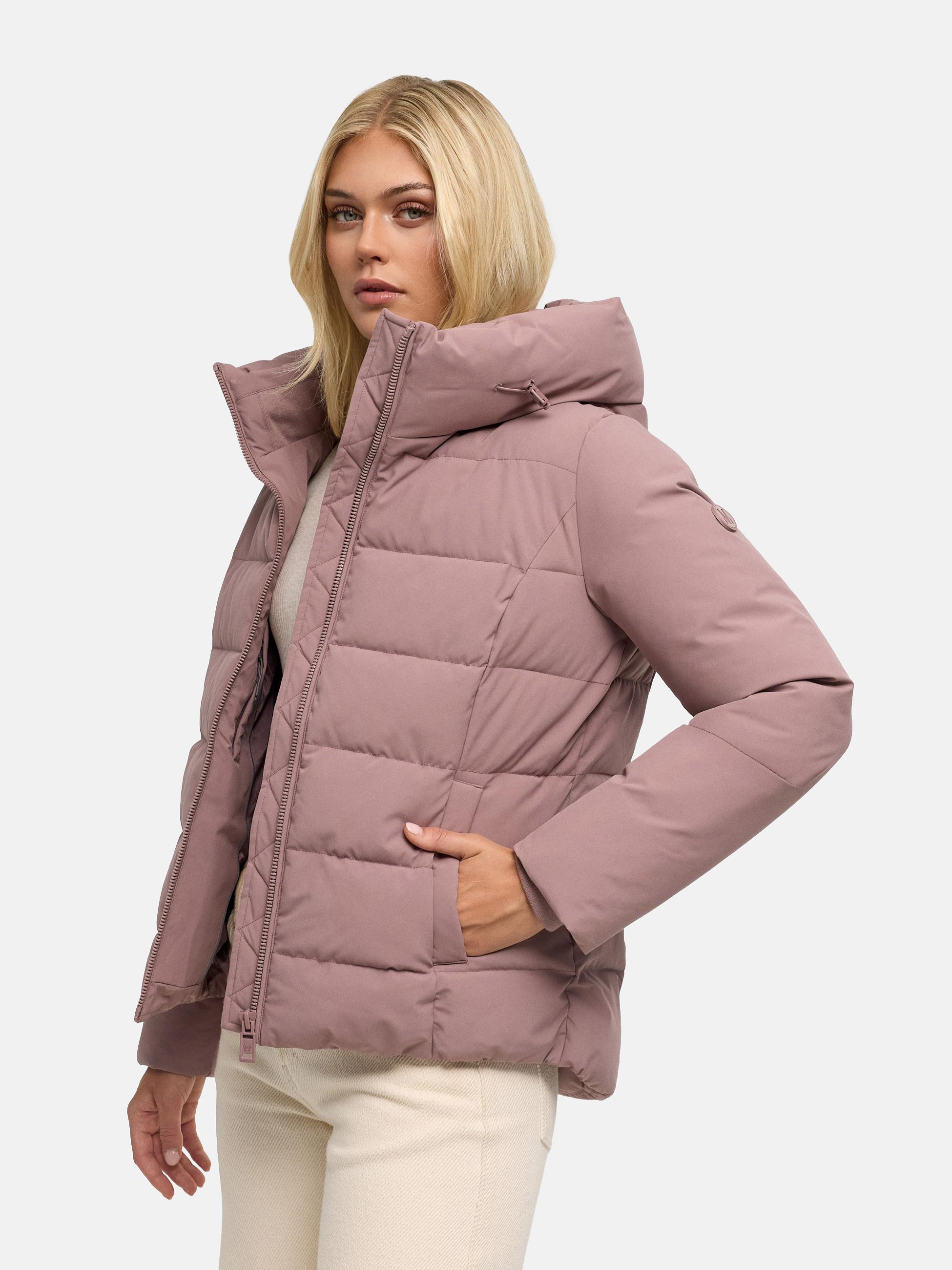 Warme Steppjacke mit verstellbarer Kapuze "Akiliaa 16" Mauve