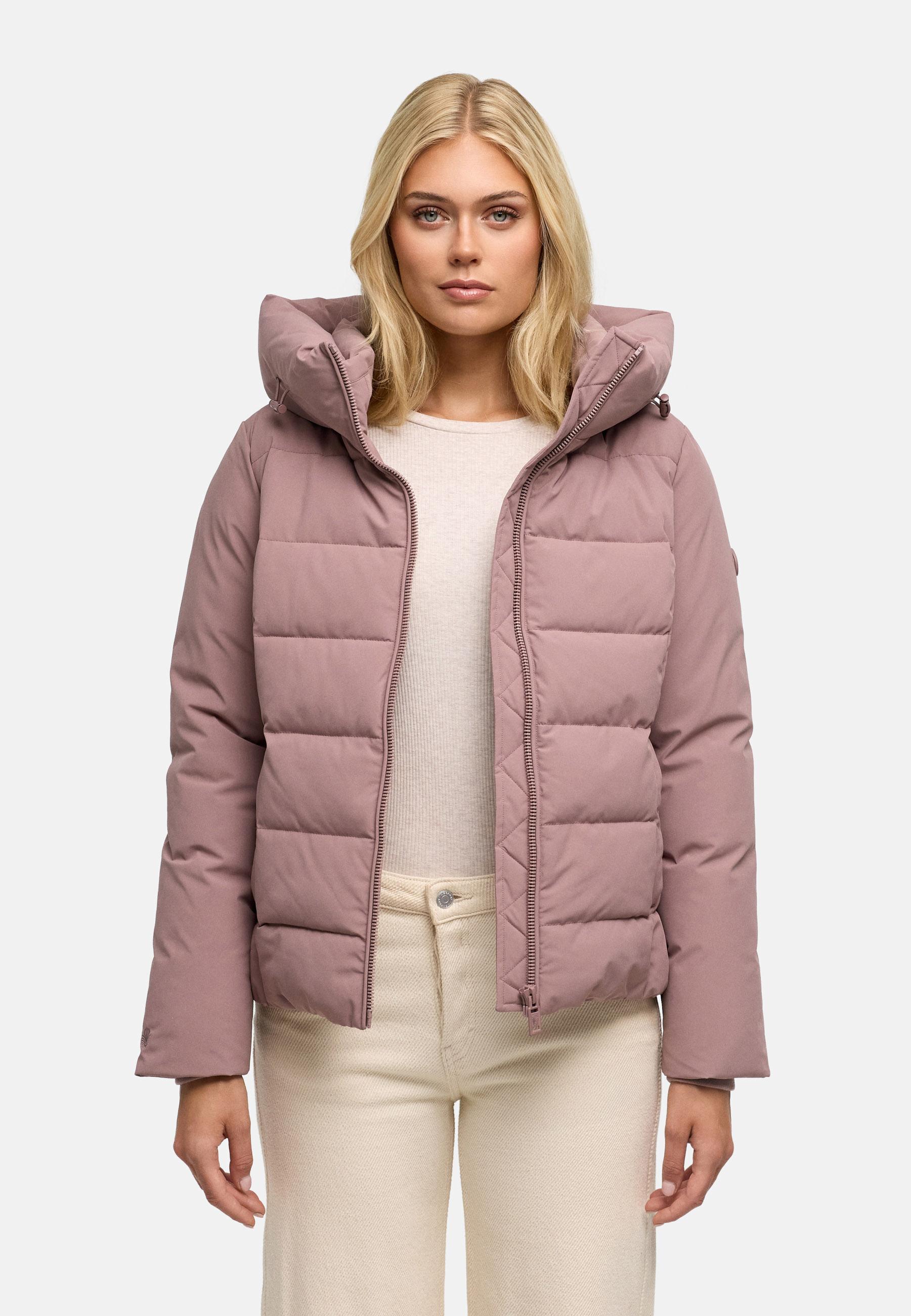 Warme Steppjacke mit verstellbarer Kapuze "Akiliaa 16" Mauve