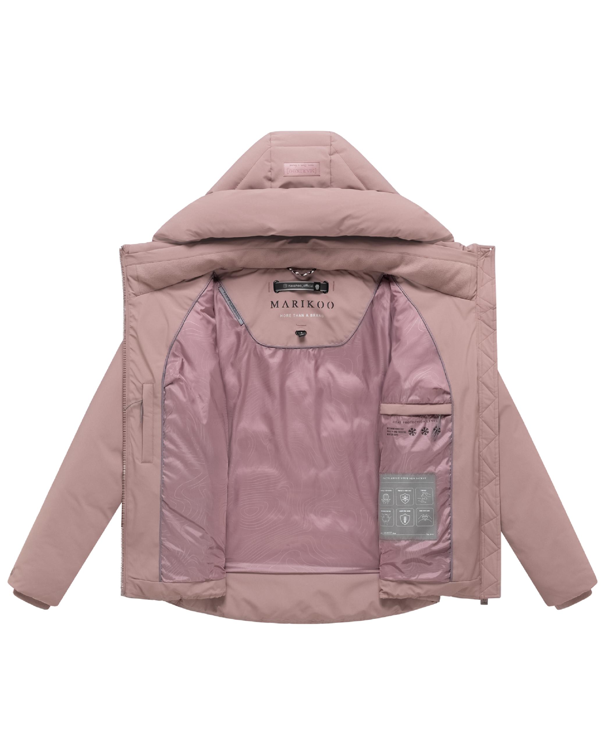 Warme Steppjacke mit verstellbarer Kapuze "Akiliaa 16" Mauve