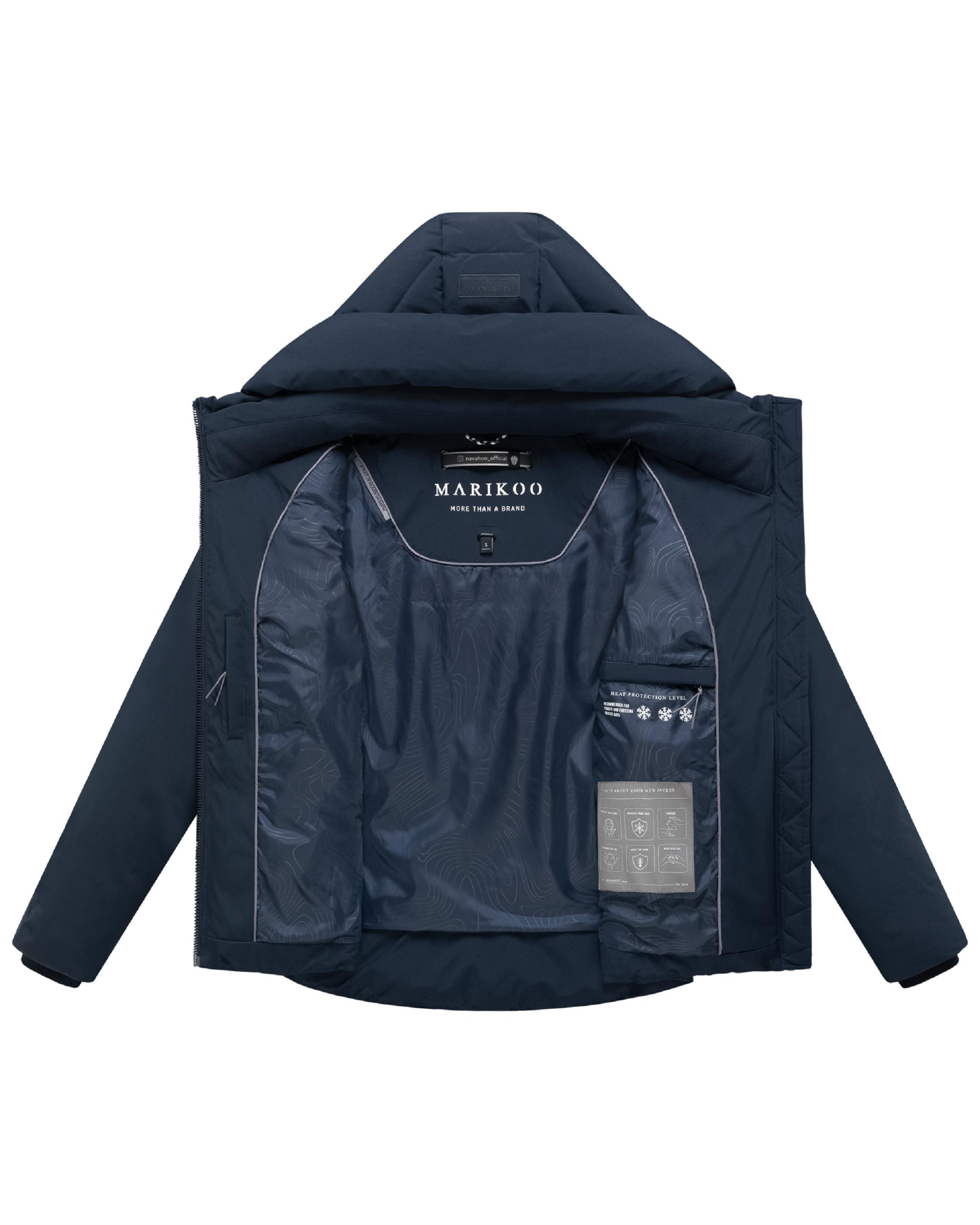 Warme Steppjacke mit verstellbarer Kapuze "Akiliaa 16" Navy