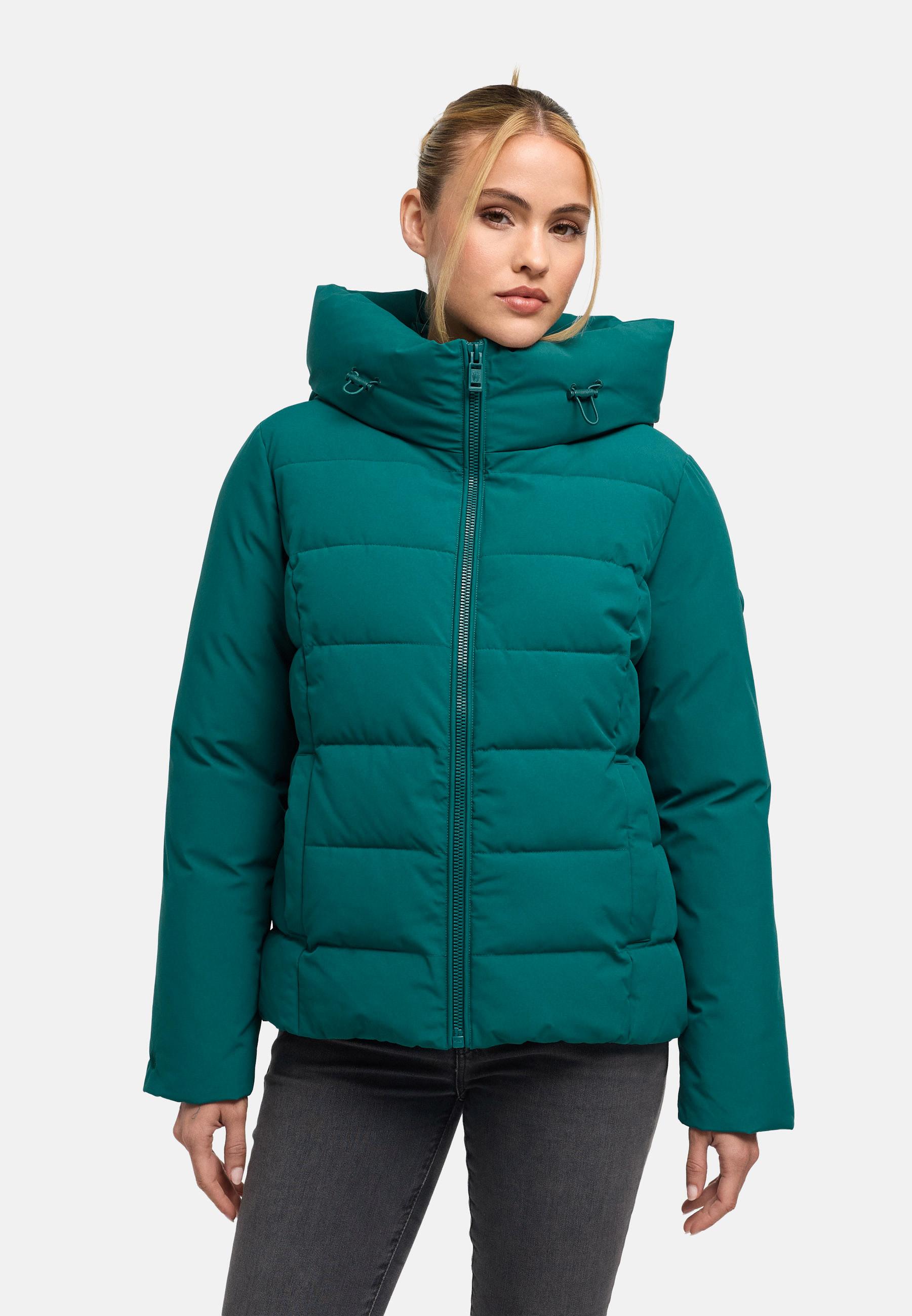 Warme Steppjacke mit verstellbarer Kapuze "Akiliaa 16" Ocean Green