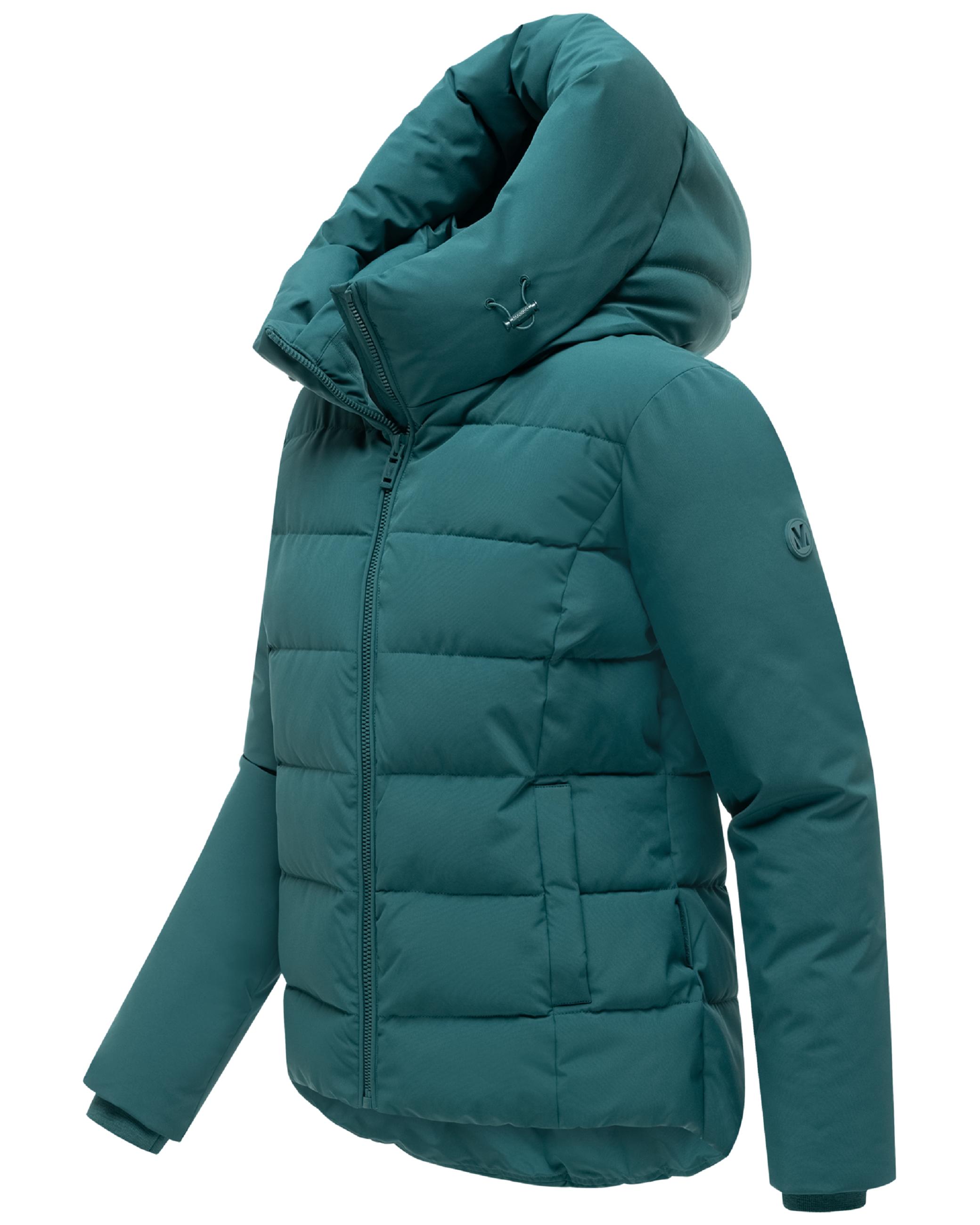 Warme Steppjacke mit verstellbarer Kapuze "Akiliaa 16" Ocean Green