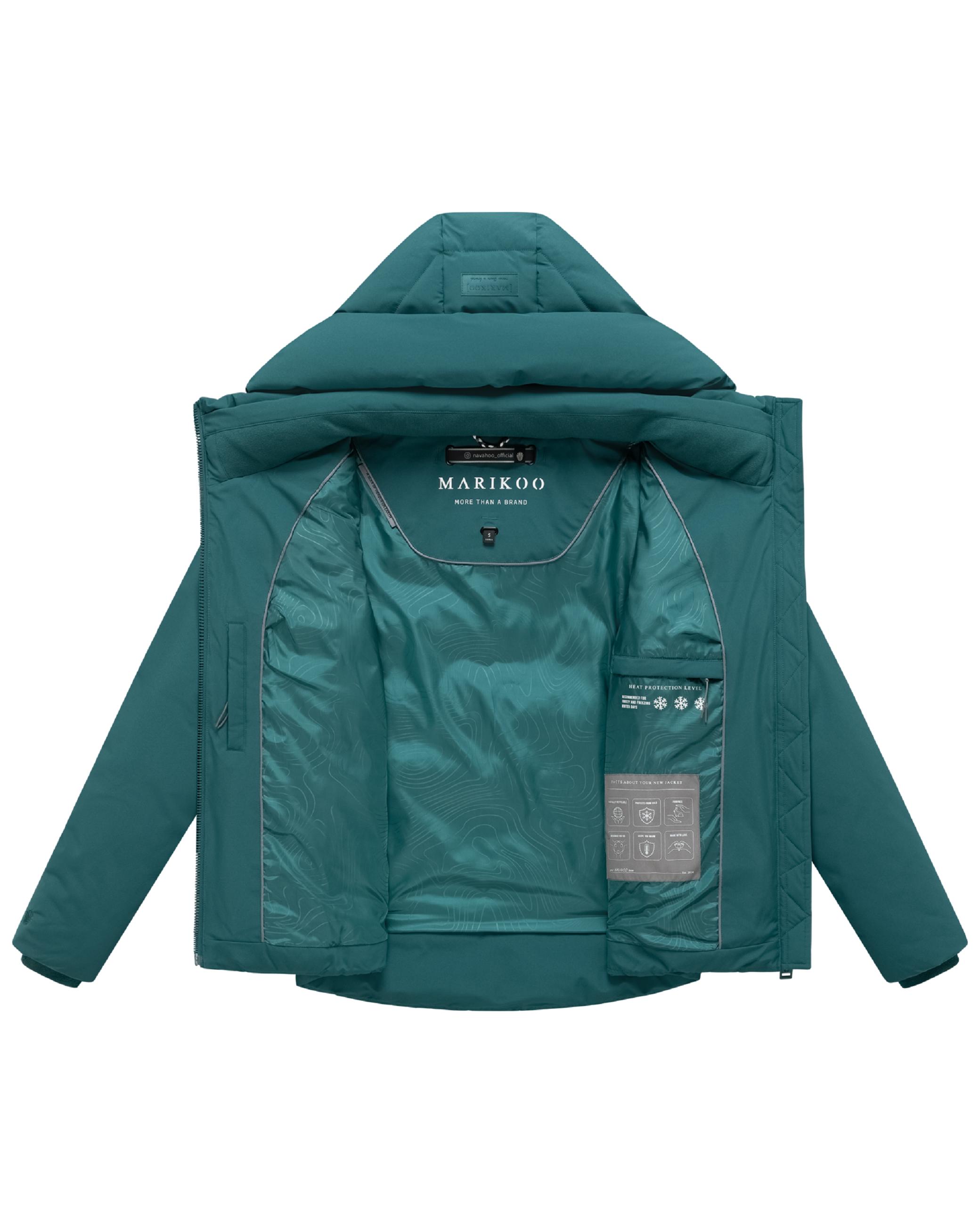 Warme Steppjacke mit verstellbarer Kapuze "Akiliaa 16" Ocean Green