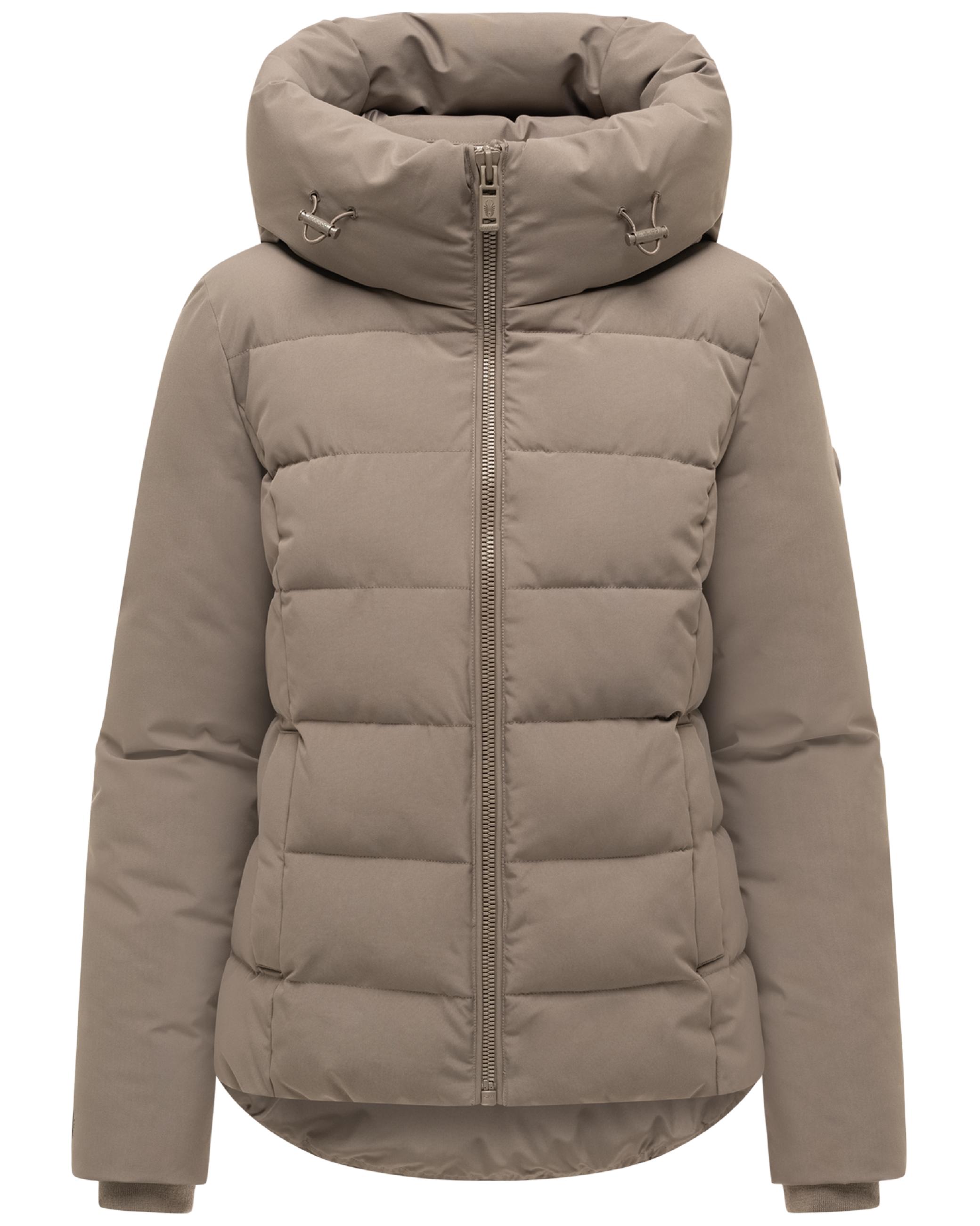Warme Steppjacke mit verstellbarer Kapuze "Akiliaa 16" Stone Brown
