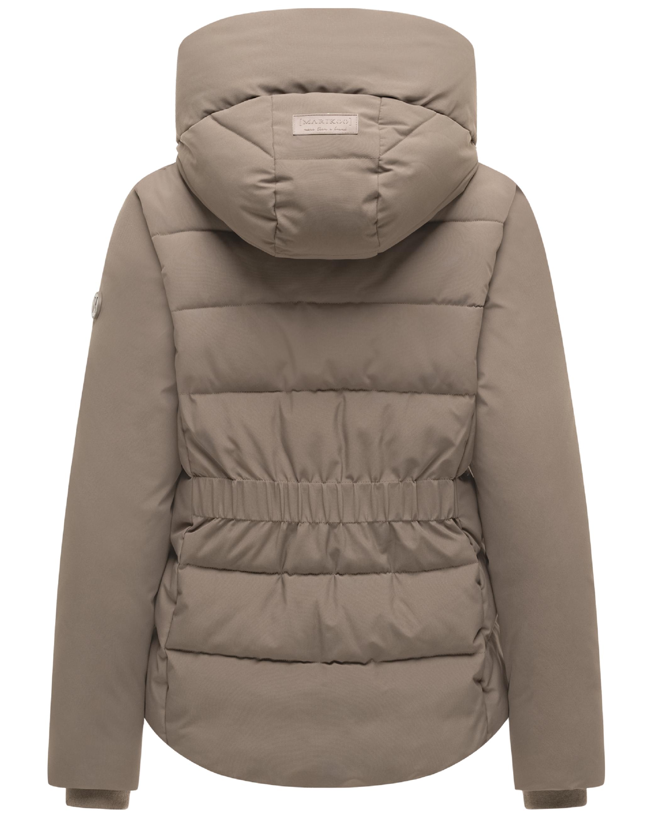 Warme Steppjacke mit verstellbarer Kapuze "Akiliaa 16" Stone Brown