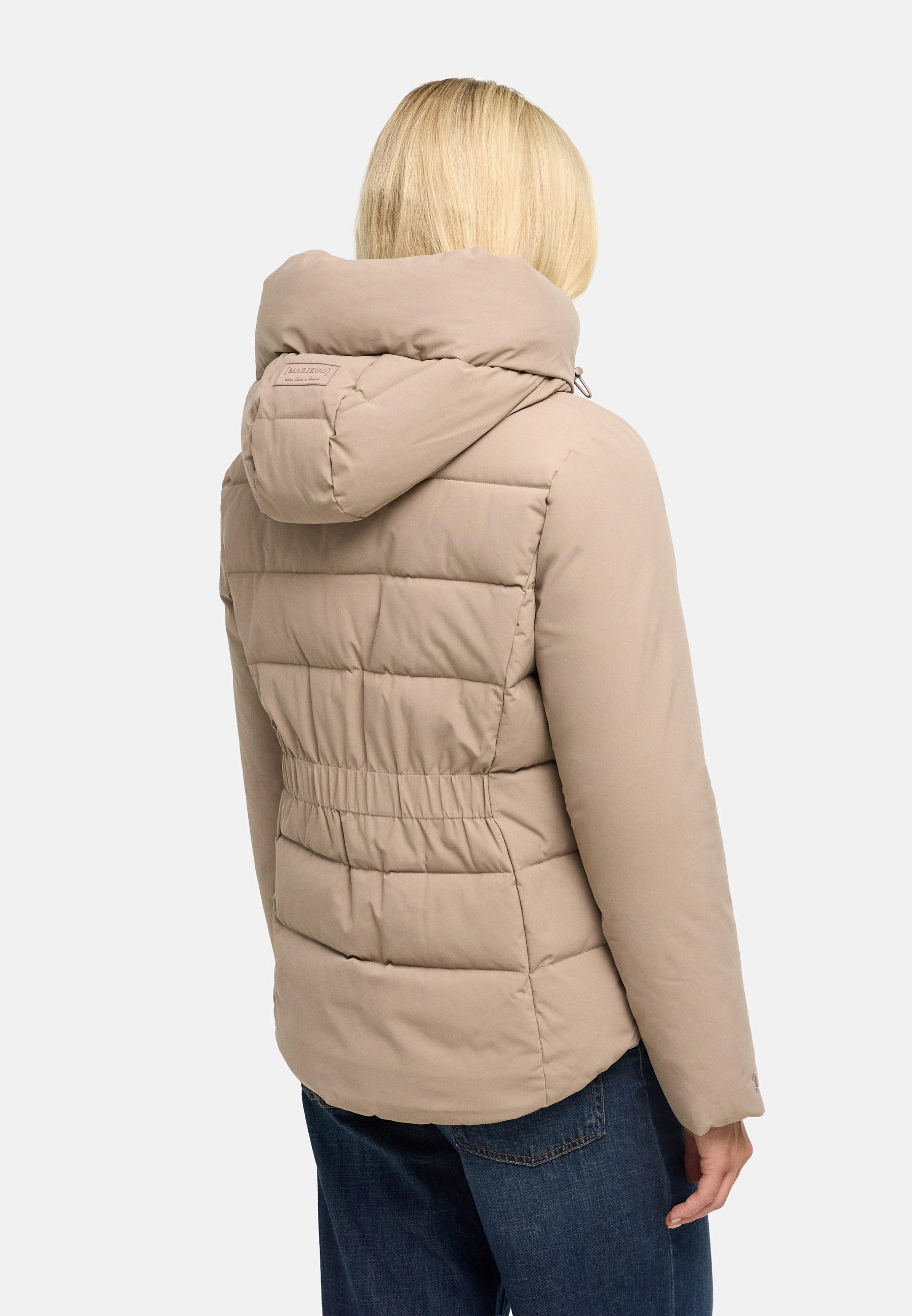 Warme Steppjacke mit verstellbarer Kapuze "Akiliaa 16" Taupe Grey