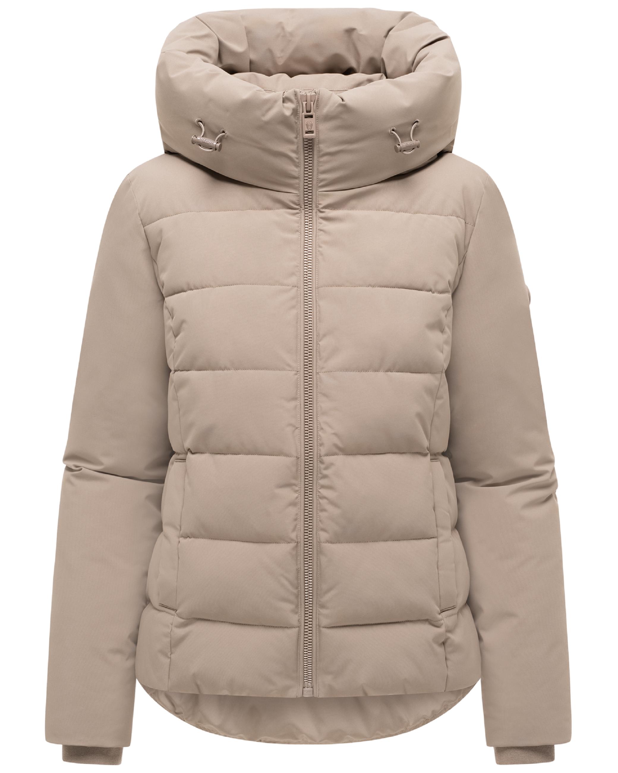 Warme Steppjacke mit verstellbarer Kapuze "Akiliaa 16" Taupe Grey