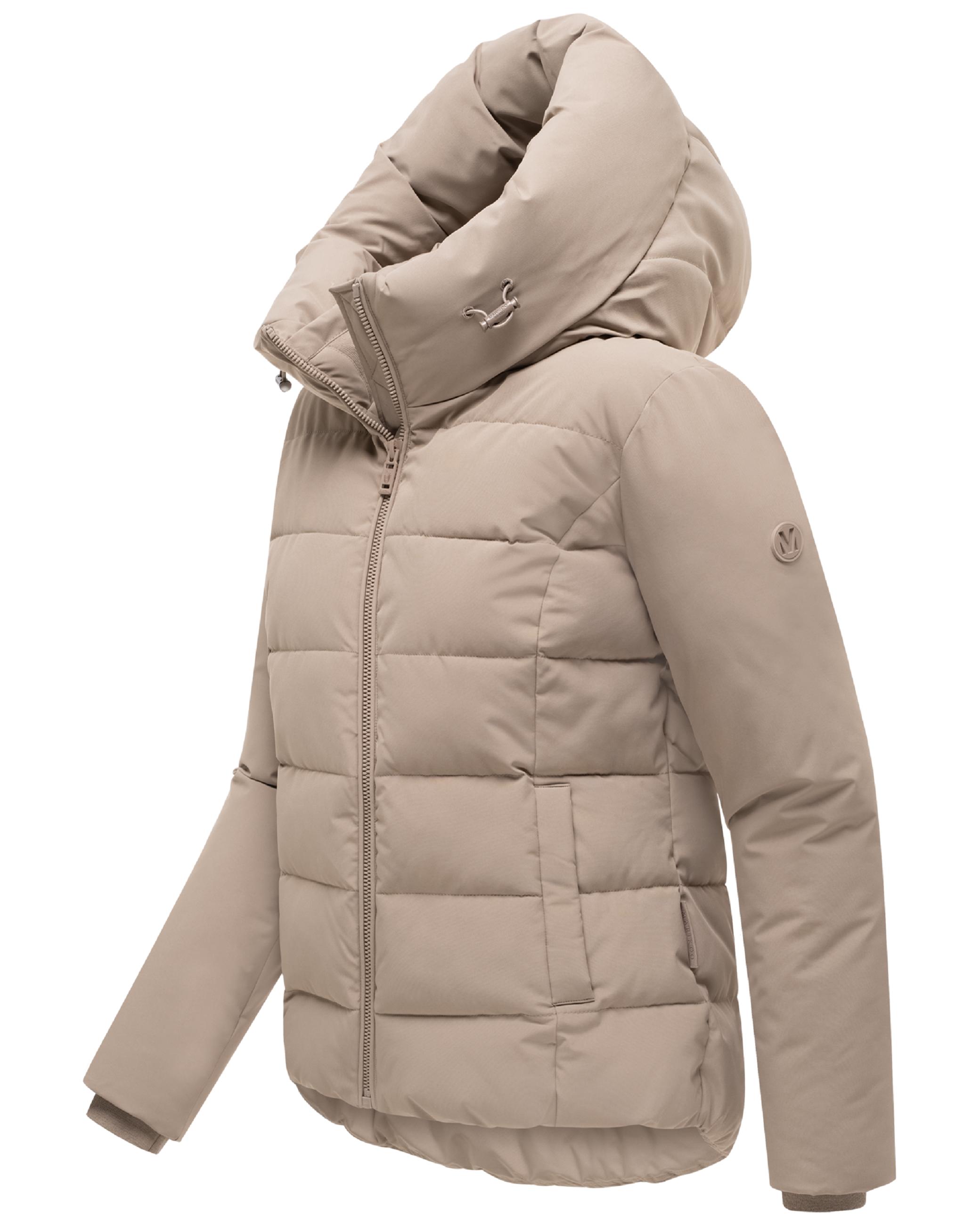 Warme Steppjacke mit verstellbarer Kapuze "Akiliaa 16" Taupe Grey