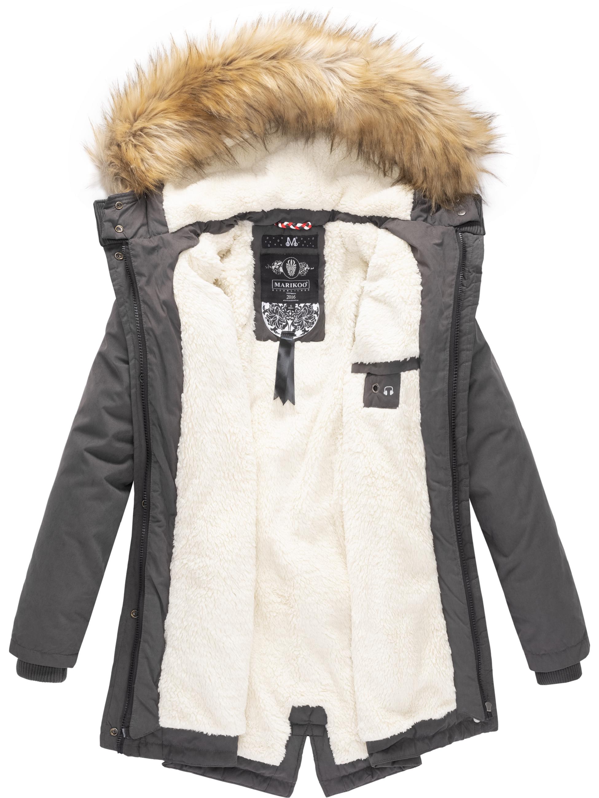 Warmer Winterparka mit Kapuze "Akira" Anthrazit