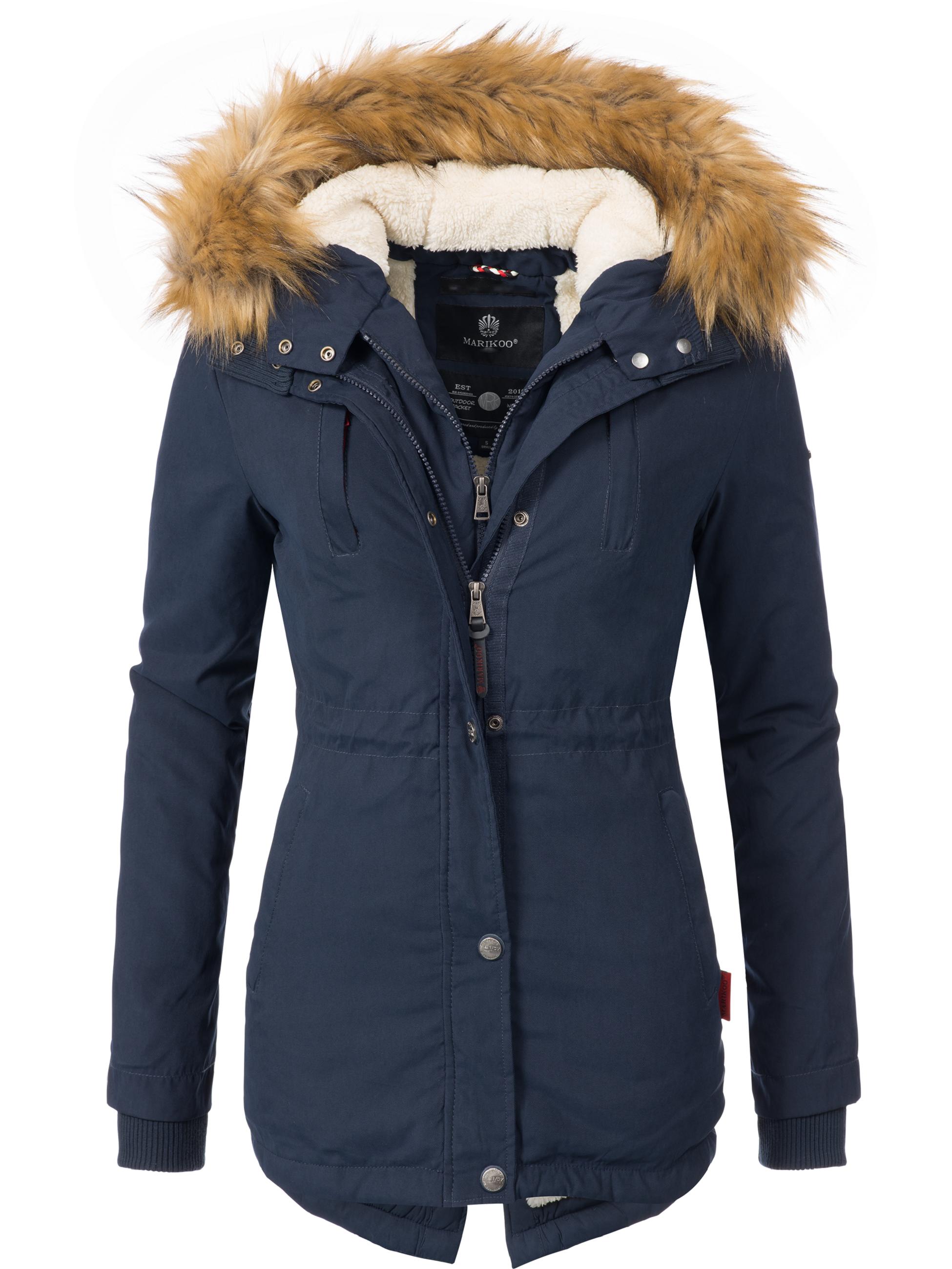 Warmer Winterparka mit Kapuze "Akira" Blau