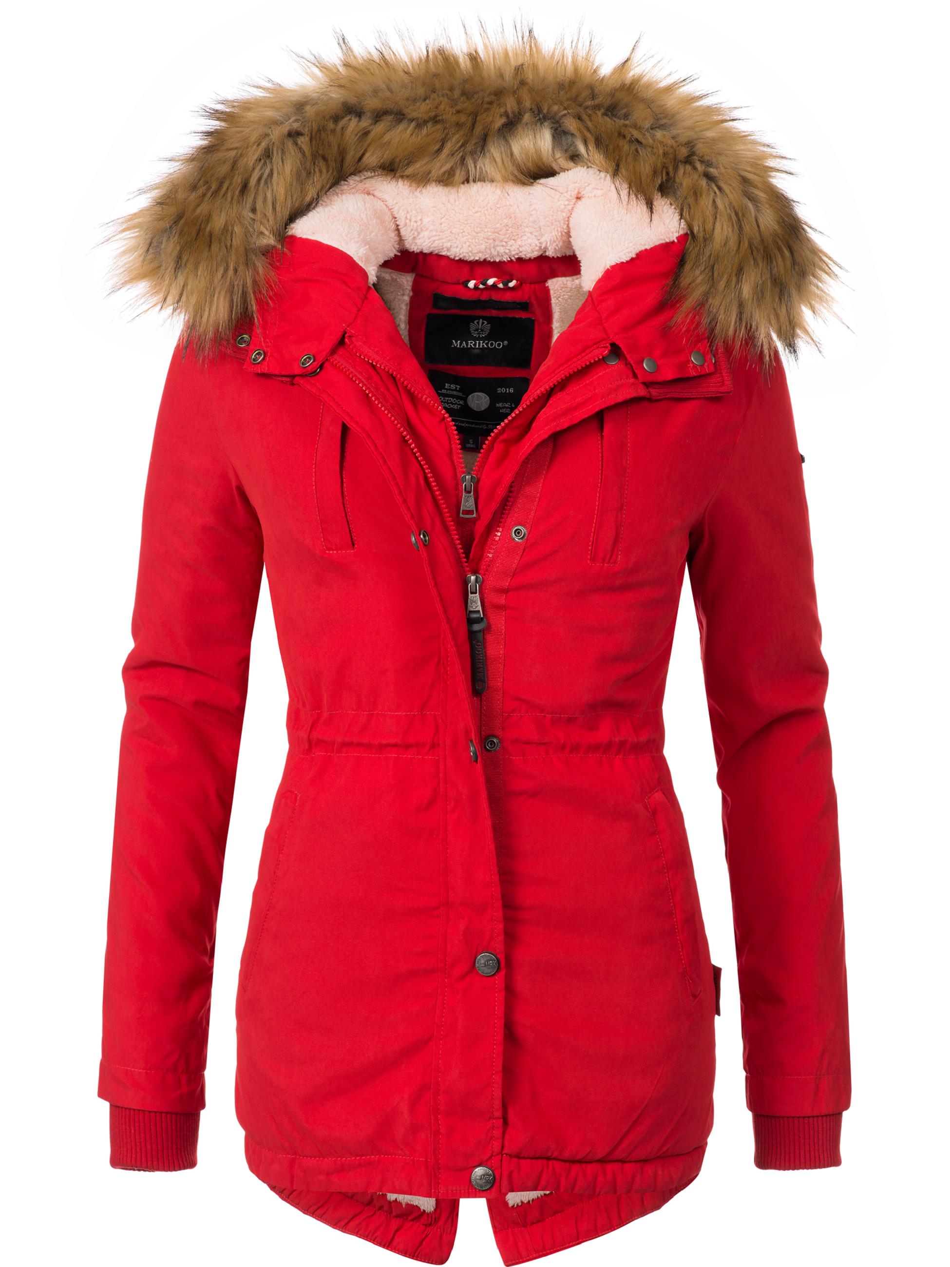 Warmer Winterparka mit Kapuze "Akira" Rot