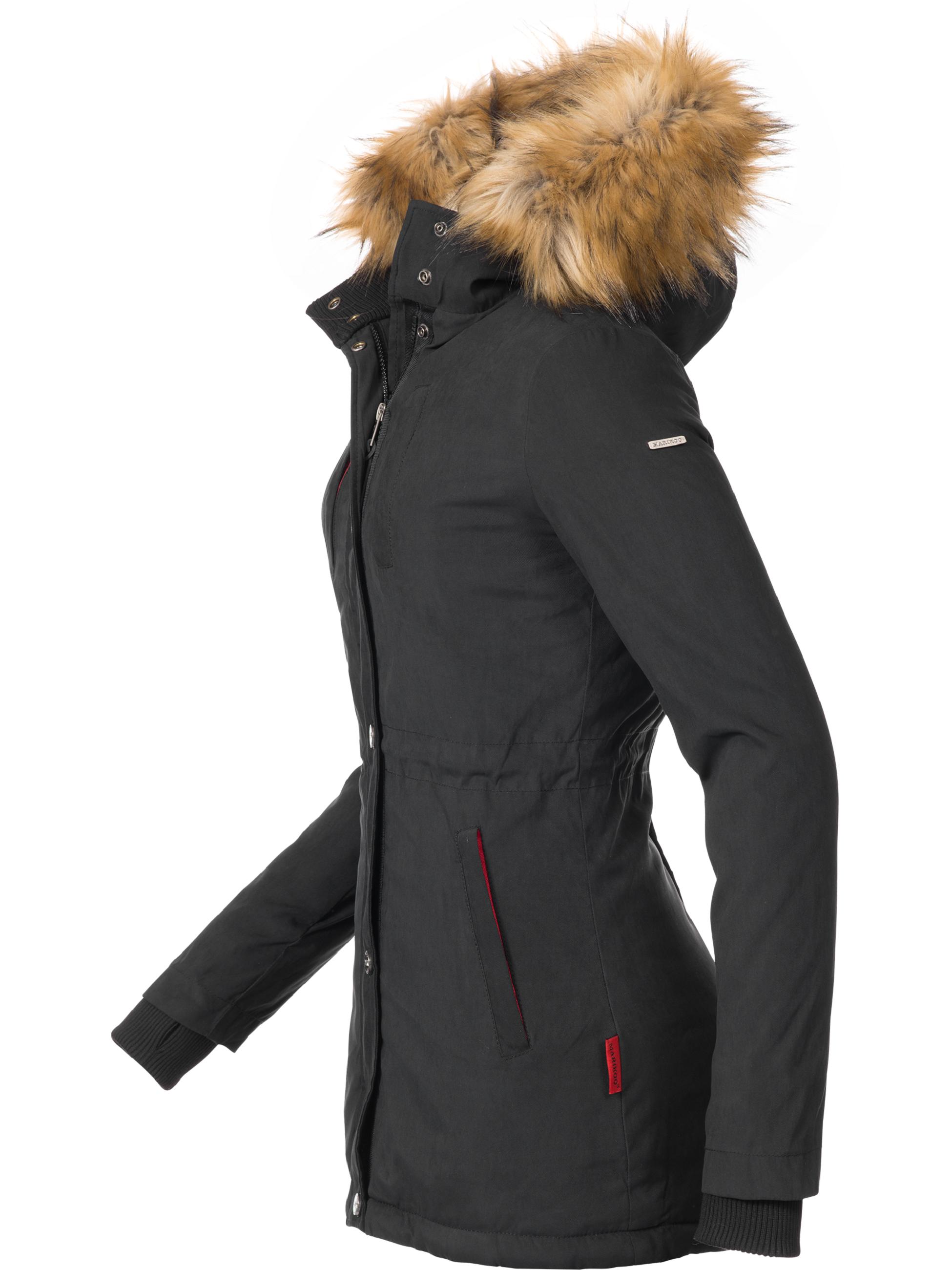 Warmer Winterparka mit Kapuze "Akira" Schwarz