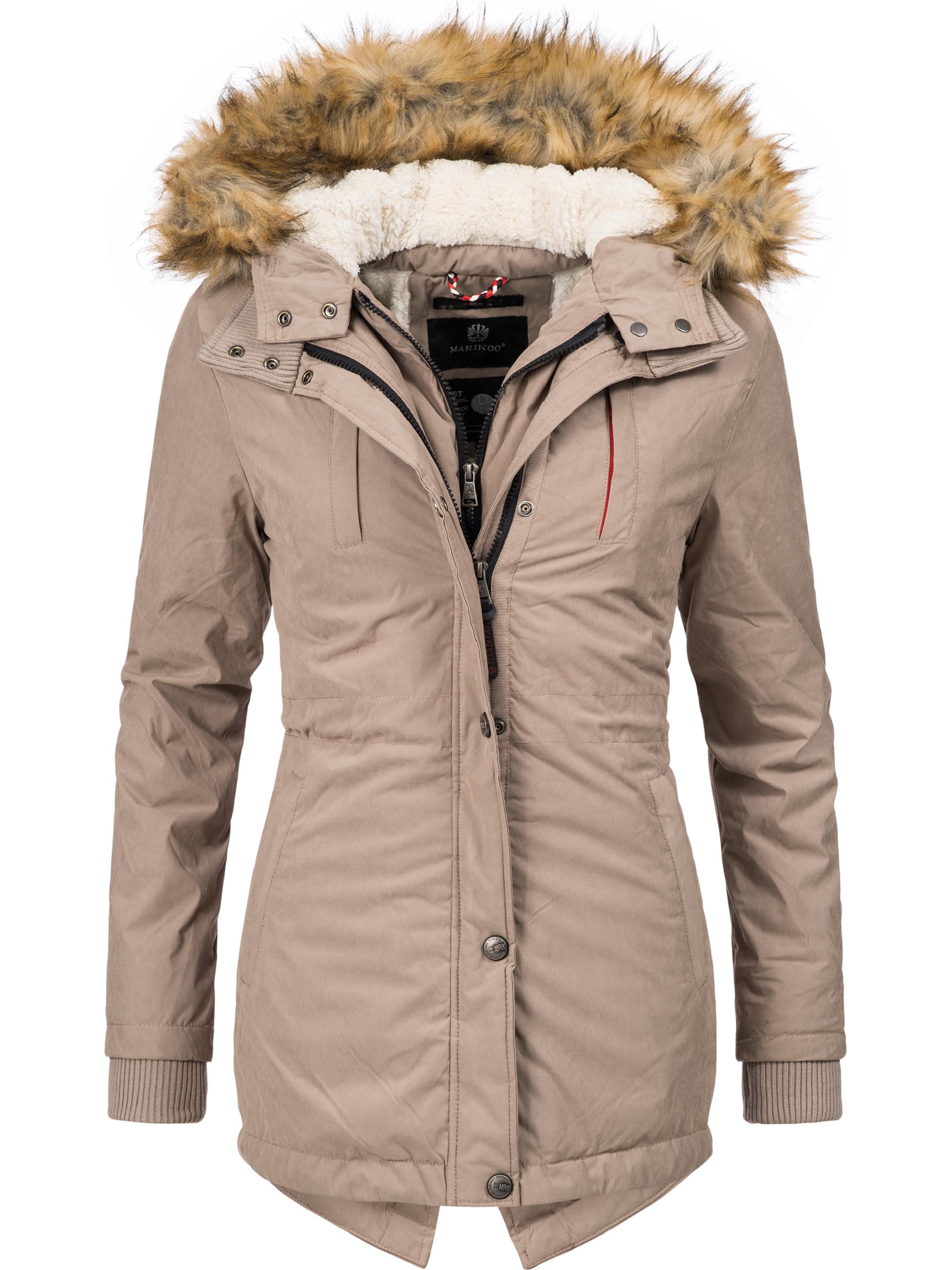 Warmer Winterparka mit Kapuze "Akira" Taupe