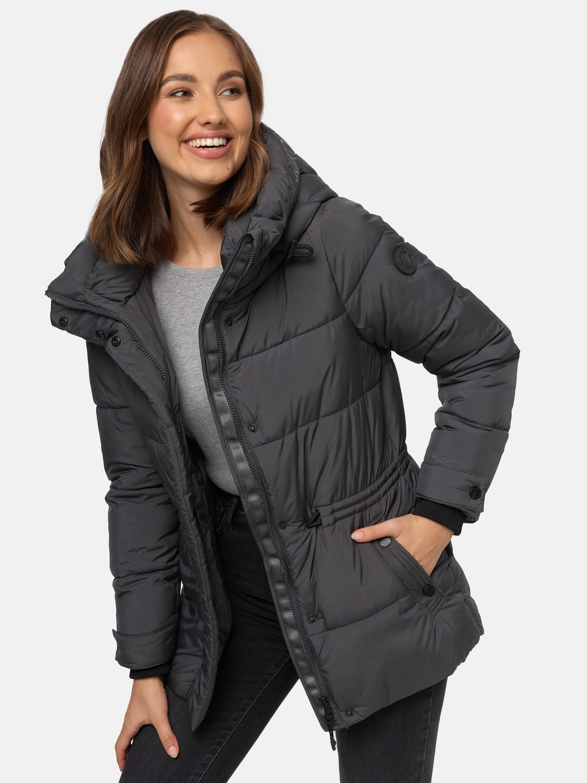 Winter Steppjacke mit Kapuze "Akumaa" Anthracite