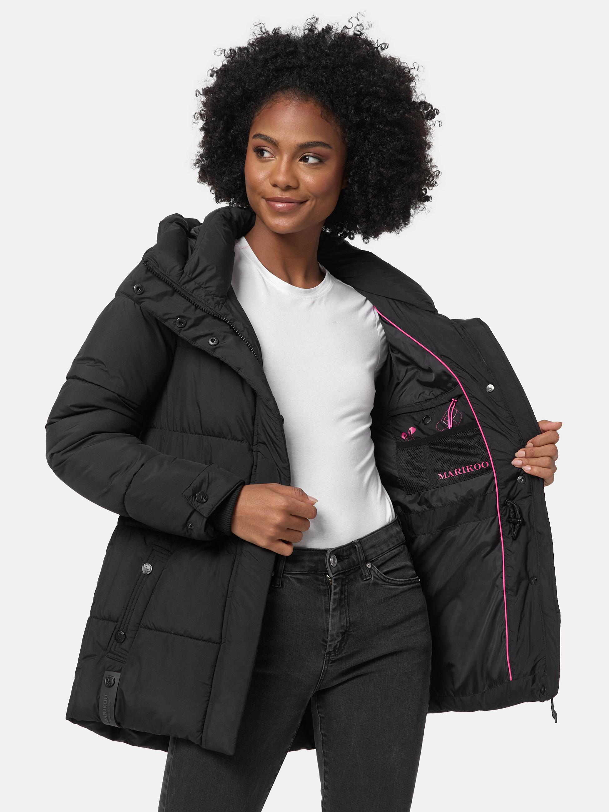 Winter Steppjacke mit Kapuze "Akumaa" Black