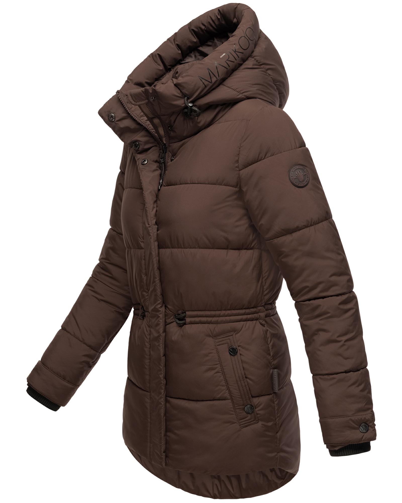 Winter Steppjacke mit Kapuze "Akumaa" Dark Choco