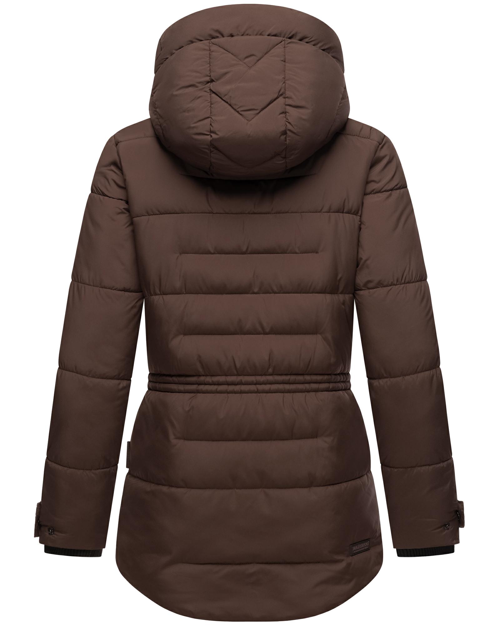 Winter Steppjacke mit Kapuze "Akumaa" Dark Choco