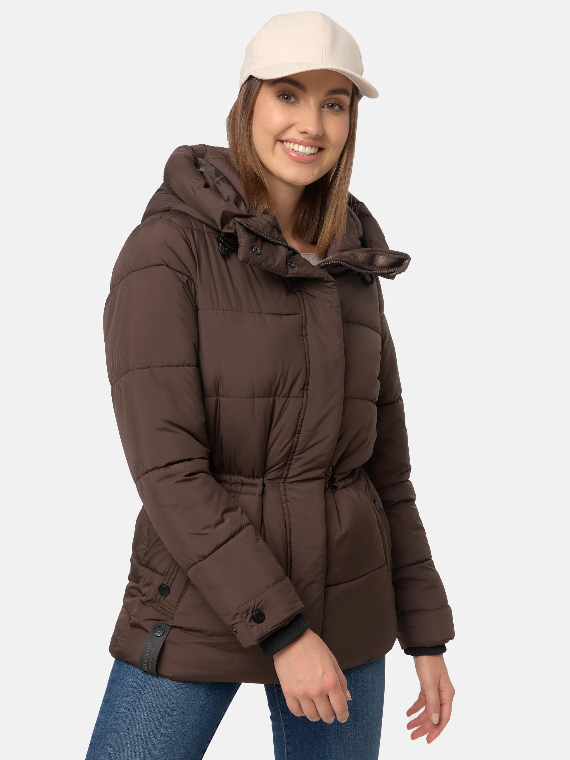 Winter Steppjacke mit Kapuze "Akumaa" Dark Choco