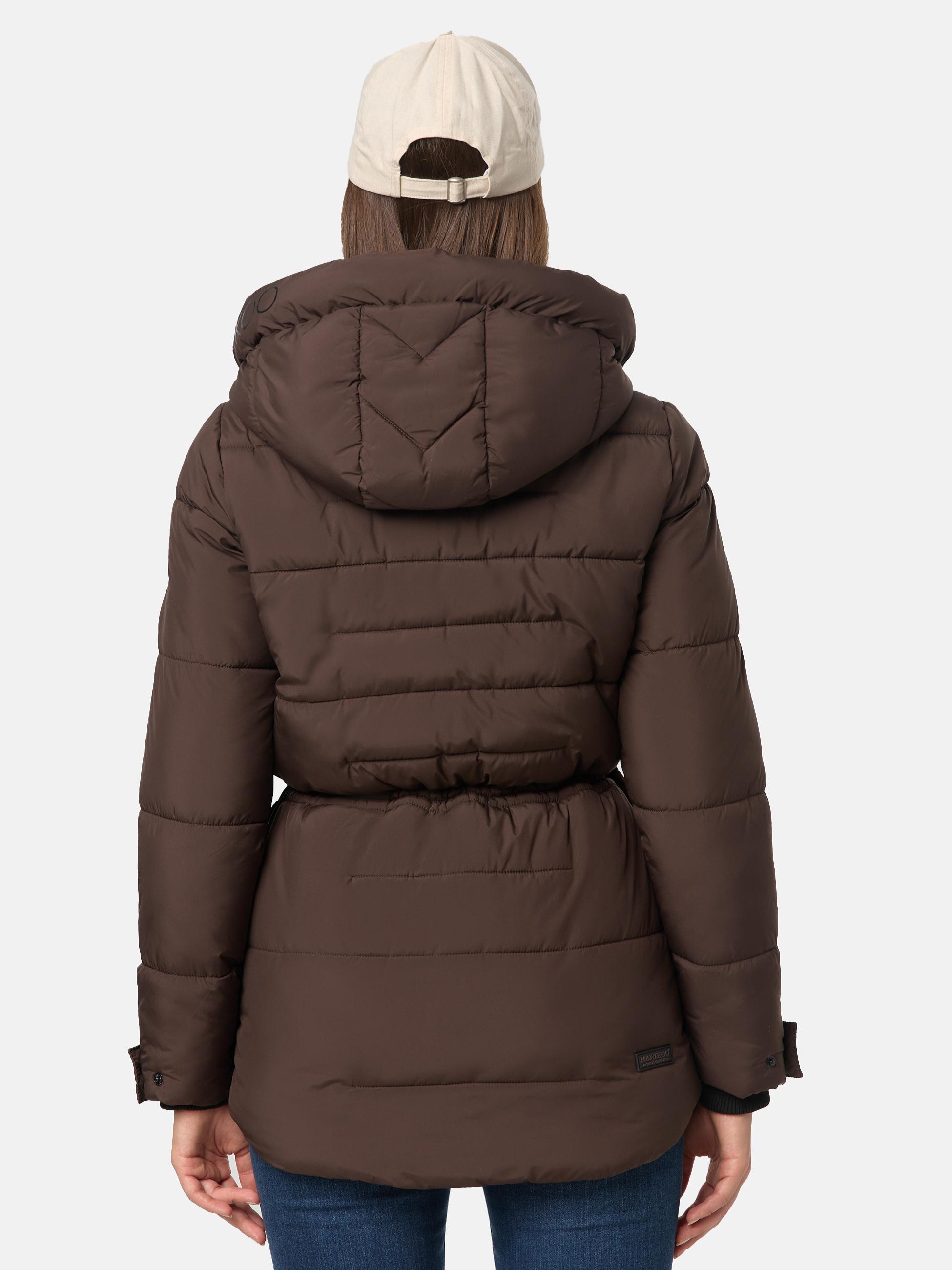 Winter Steppjacke mit Kapuze "Akumaa" Dark Choco