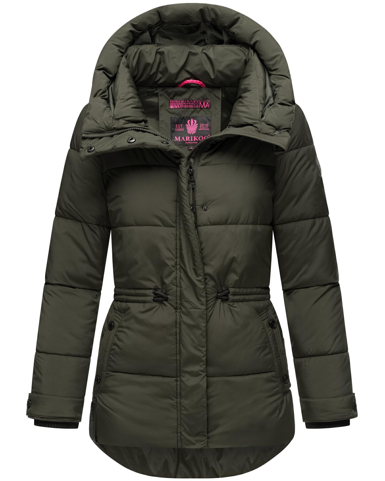 Winter Steppjacke mit Kapuze "Akumaa" Dark Olive