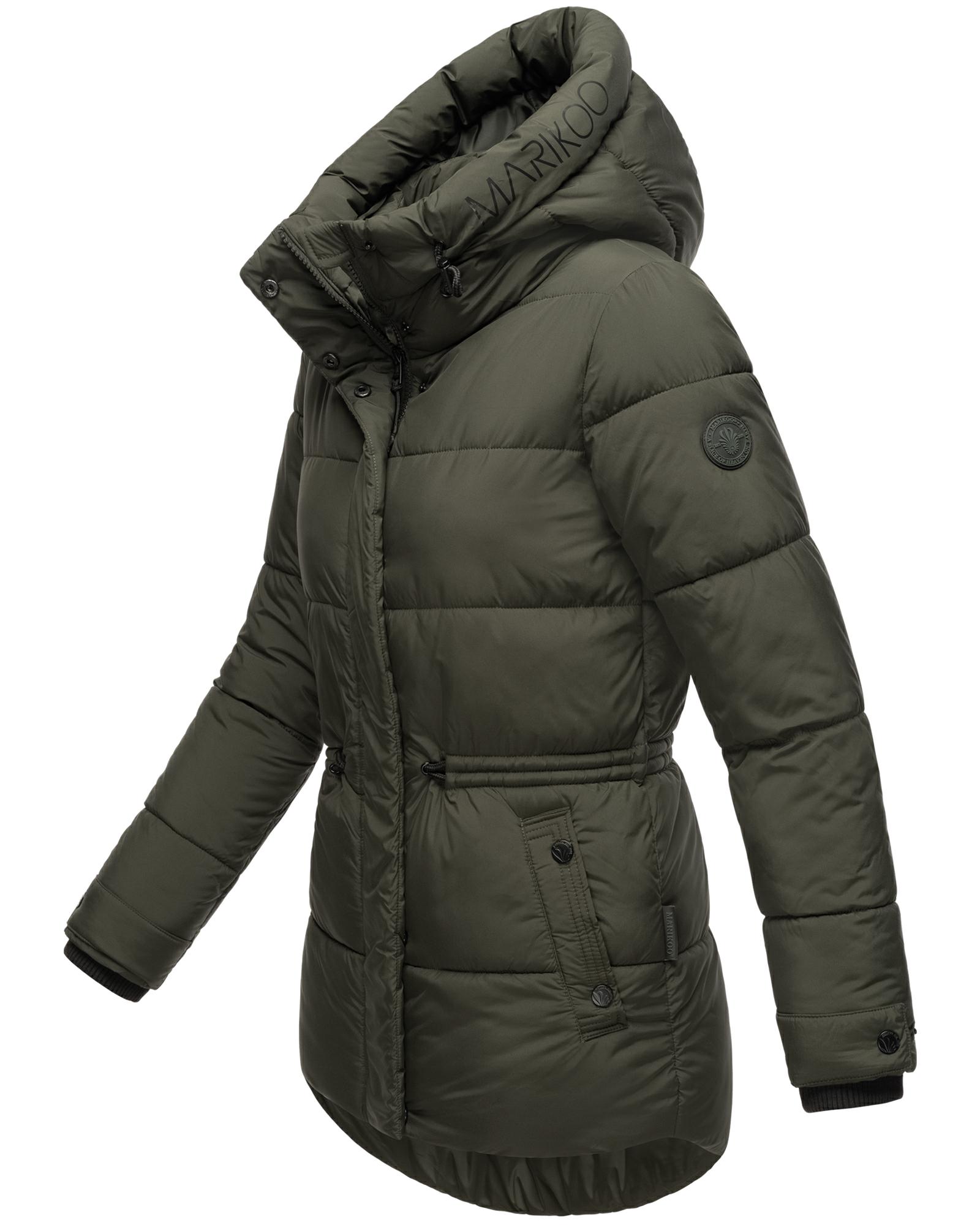 Winter Steppjacke mit Kapuze "Akumaa" Dark Olive