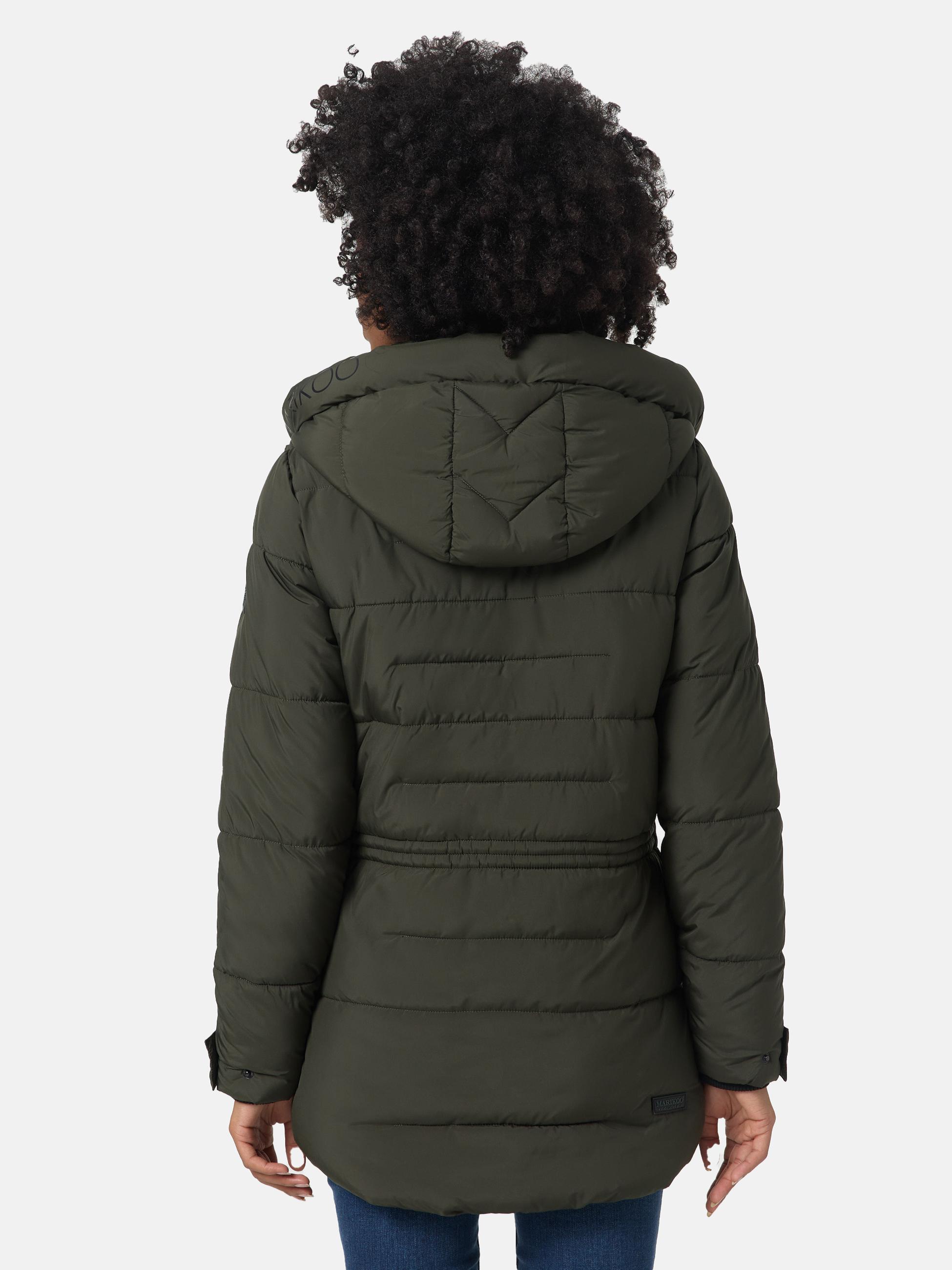 Winter Steppjacke mit Kapuze "Akumaa" Dark Olive