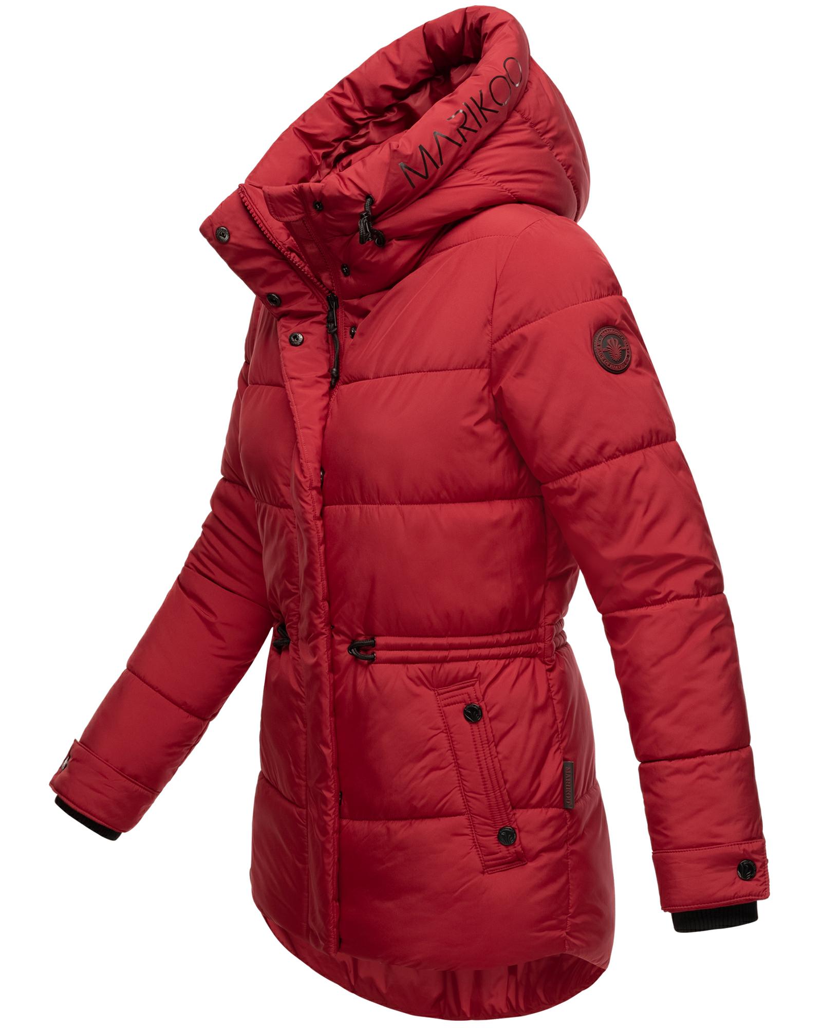 Winter Steppjacke mit Kapuze "Akumaa" Dark Red