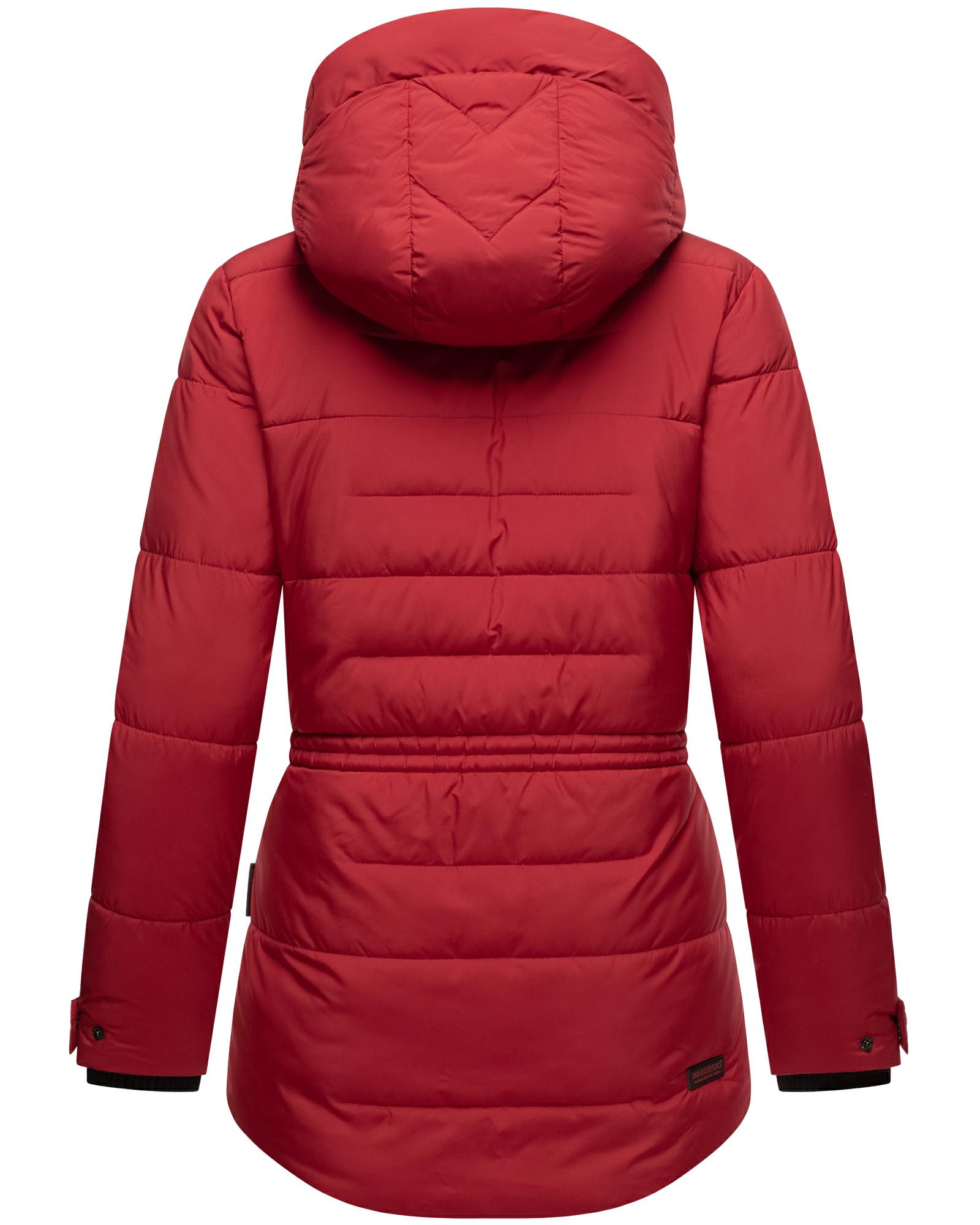 Winter Steppjacke mit Kapuze "Akumaa" Dark Red