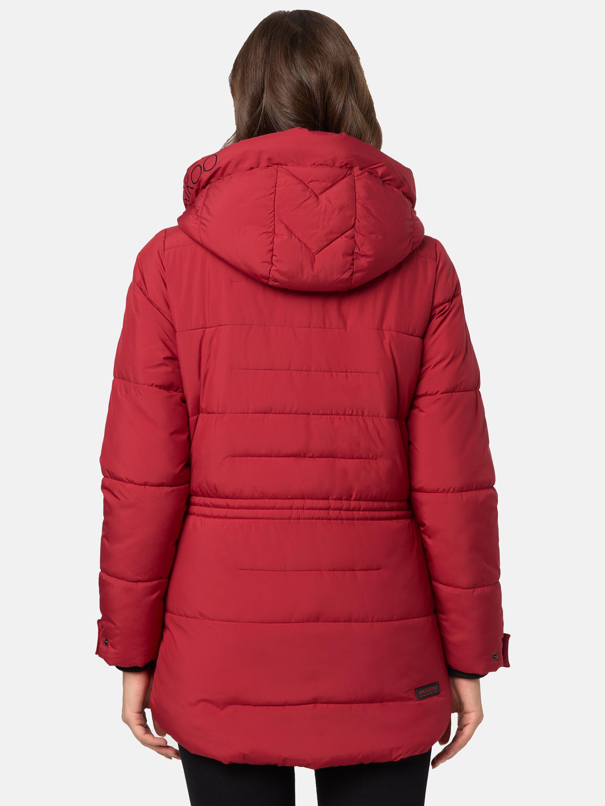 Winter Steppjacke mit Kapuze "Akumaa" Dark Red