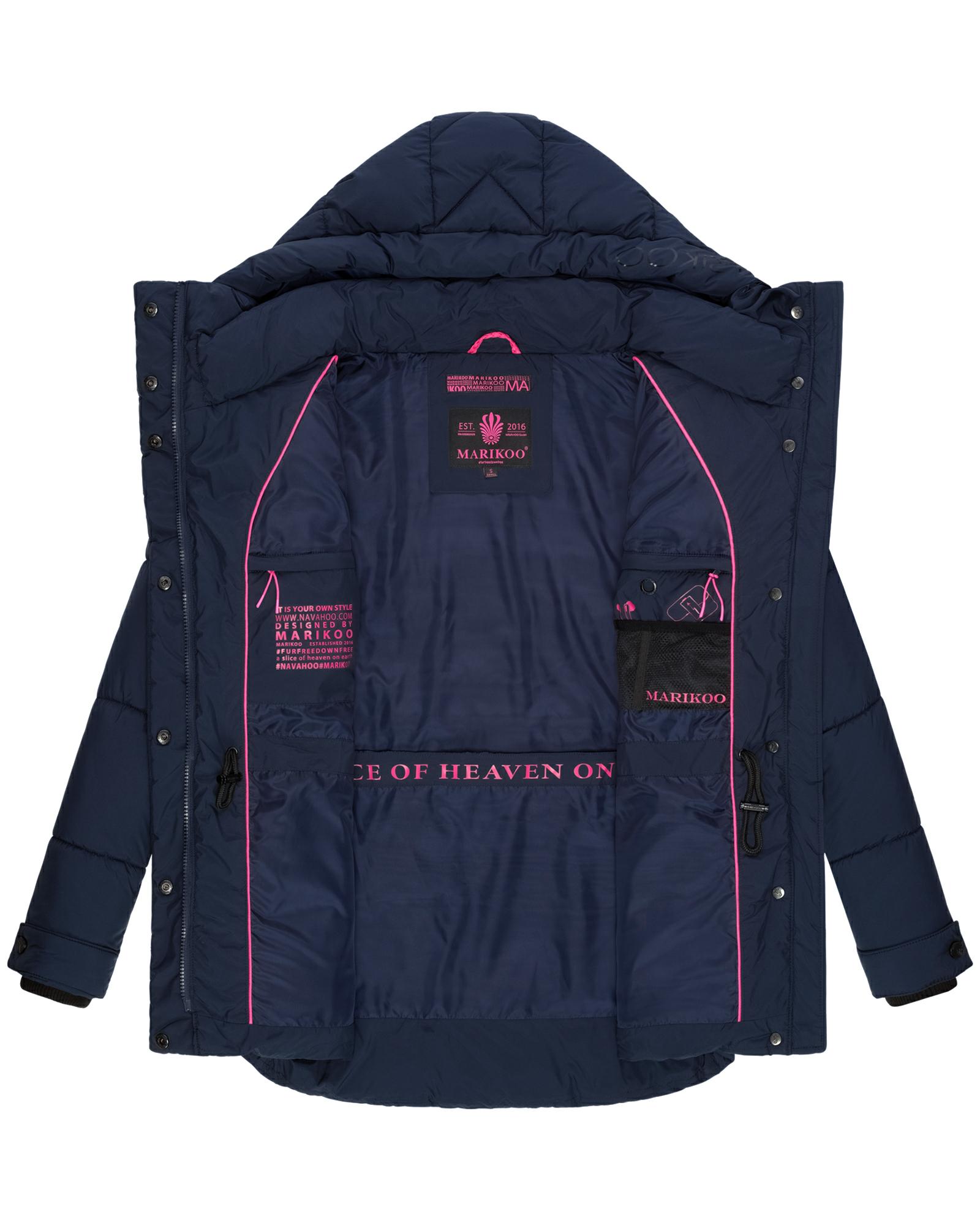 Winter Steppjacke mit Kapuze "Akumaa" Navy