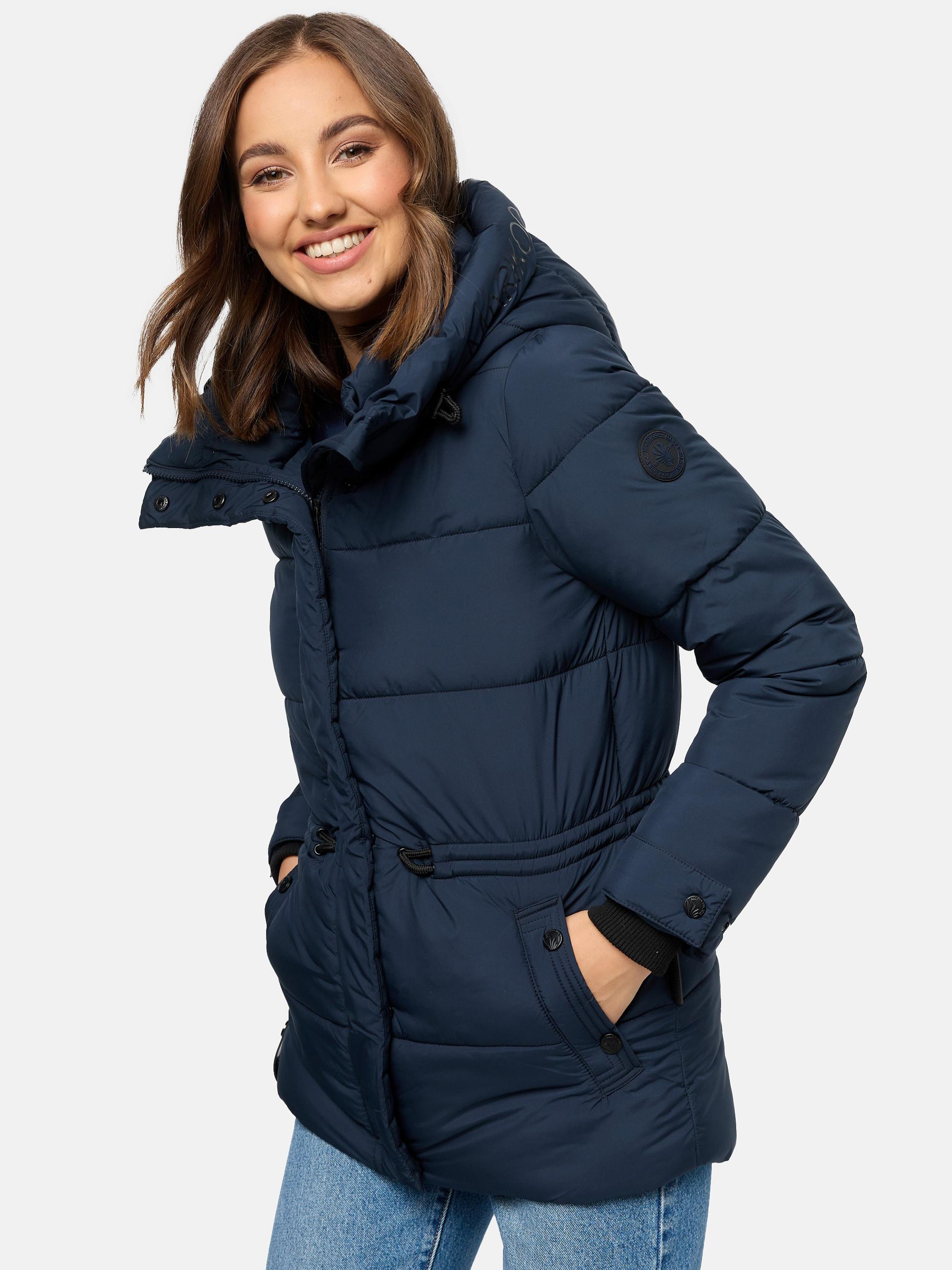 Winter Steppjacke mit Kapuze "Akumaa" Navy