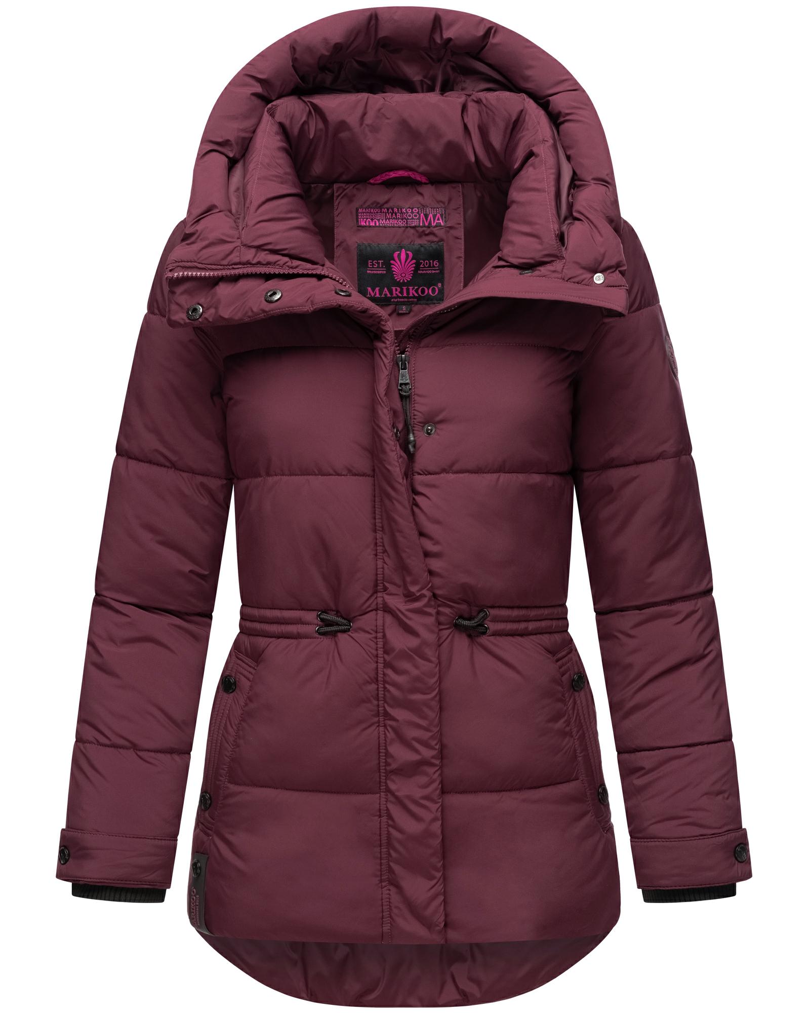 Winter Steppjacke mit Kapuze "Akumaa" Wine