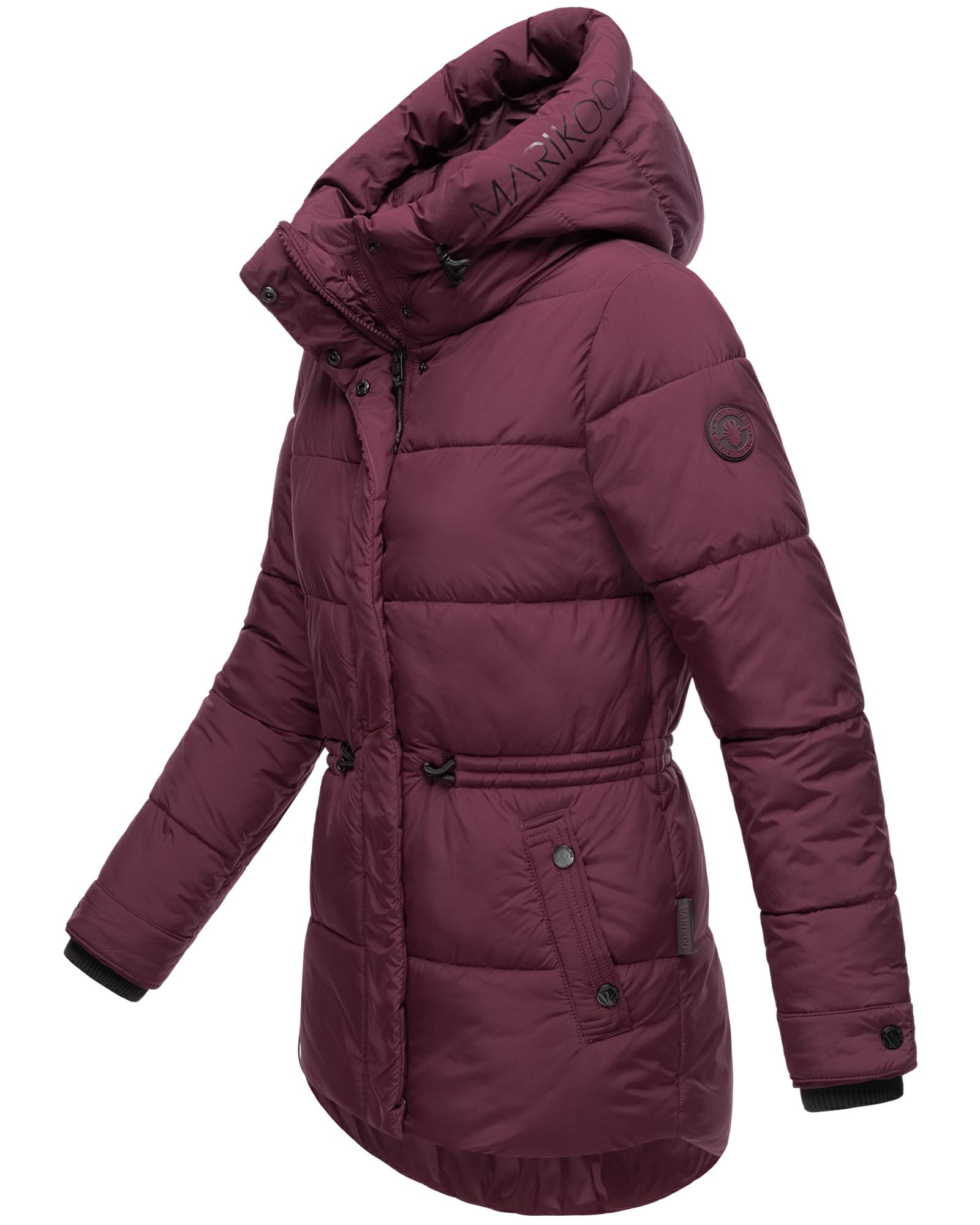 Winter Steppjacke mit Kapuze "Akumaa" Wine