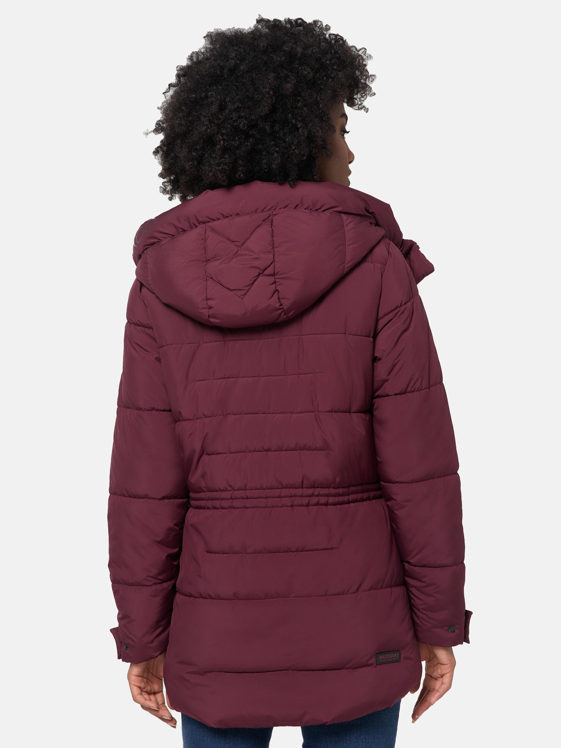 Winter Steppjacke mit Kapuze "Akumaa" Wine